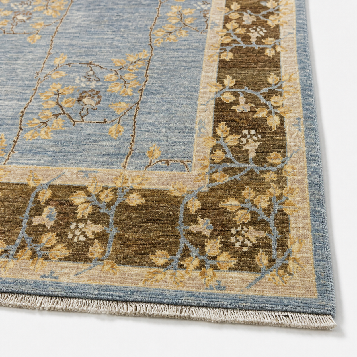 Aseman-e-Bamyan Afghan Ghazni wool rug, hand-knotted detail