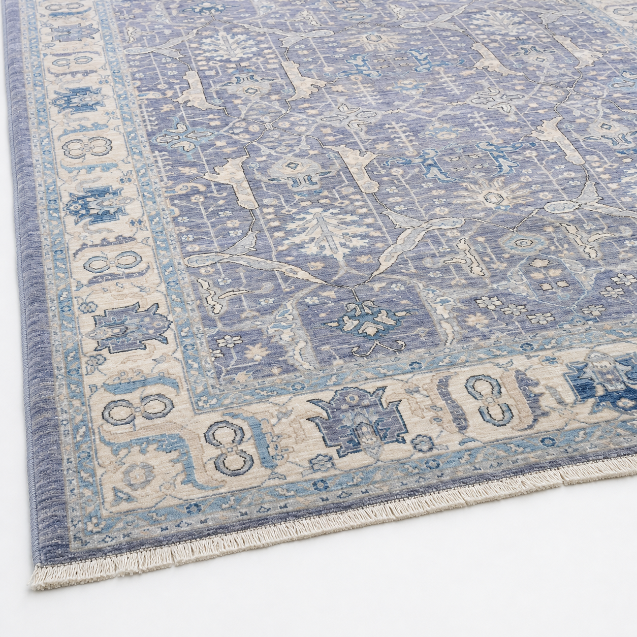 Naghsh-e-Yakh Afghan Ghazni wool rug, hand-knotted detail