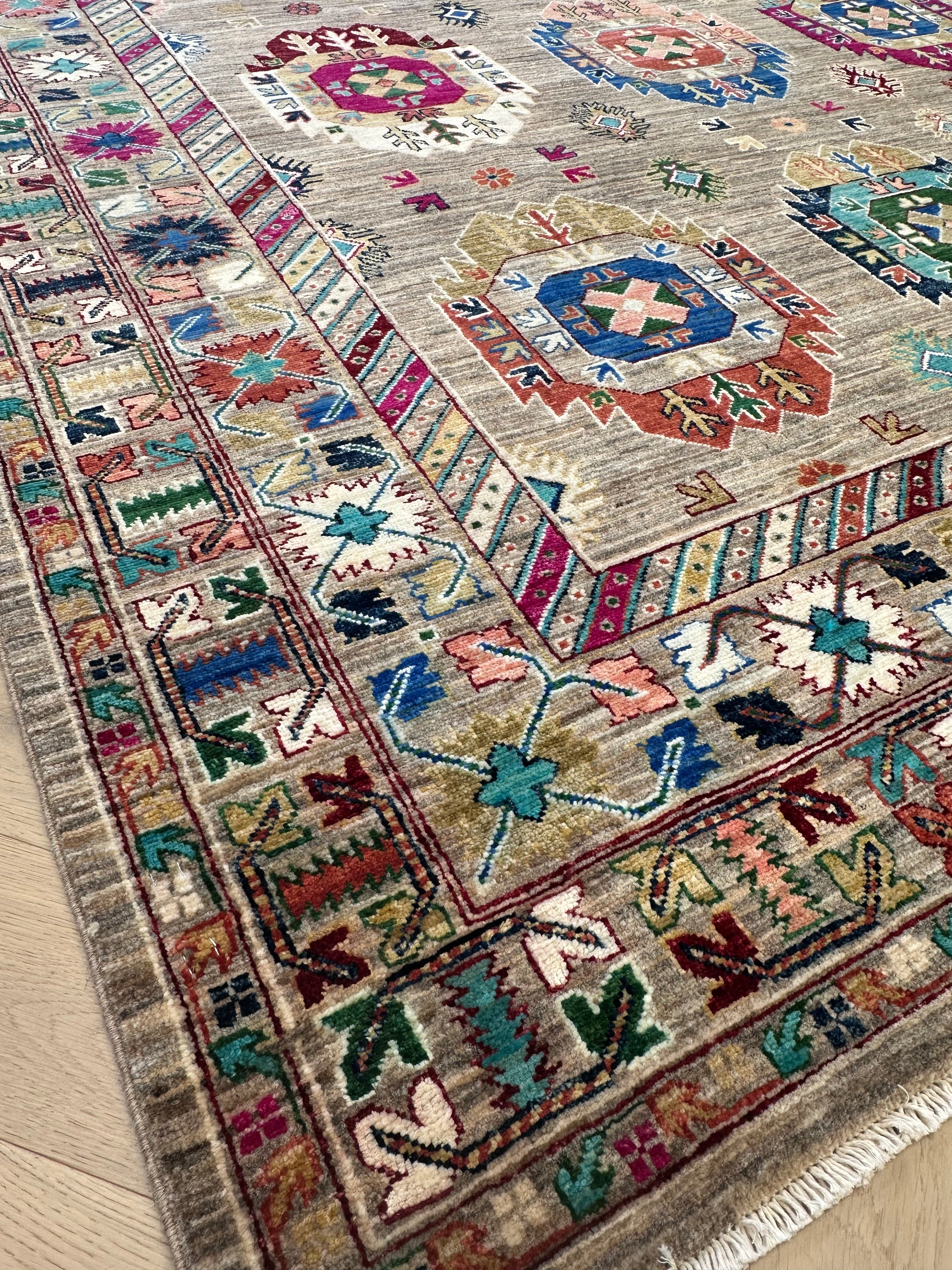 Afghan handmade rug,Chobi. Size:351x252 cm