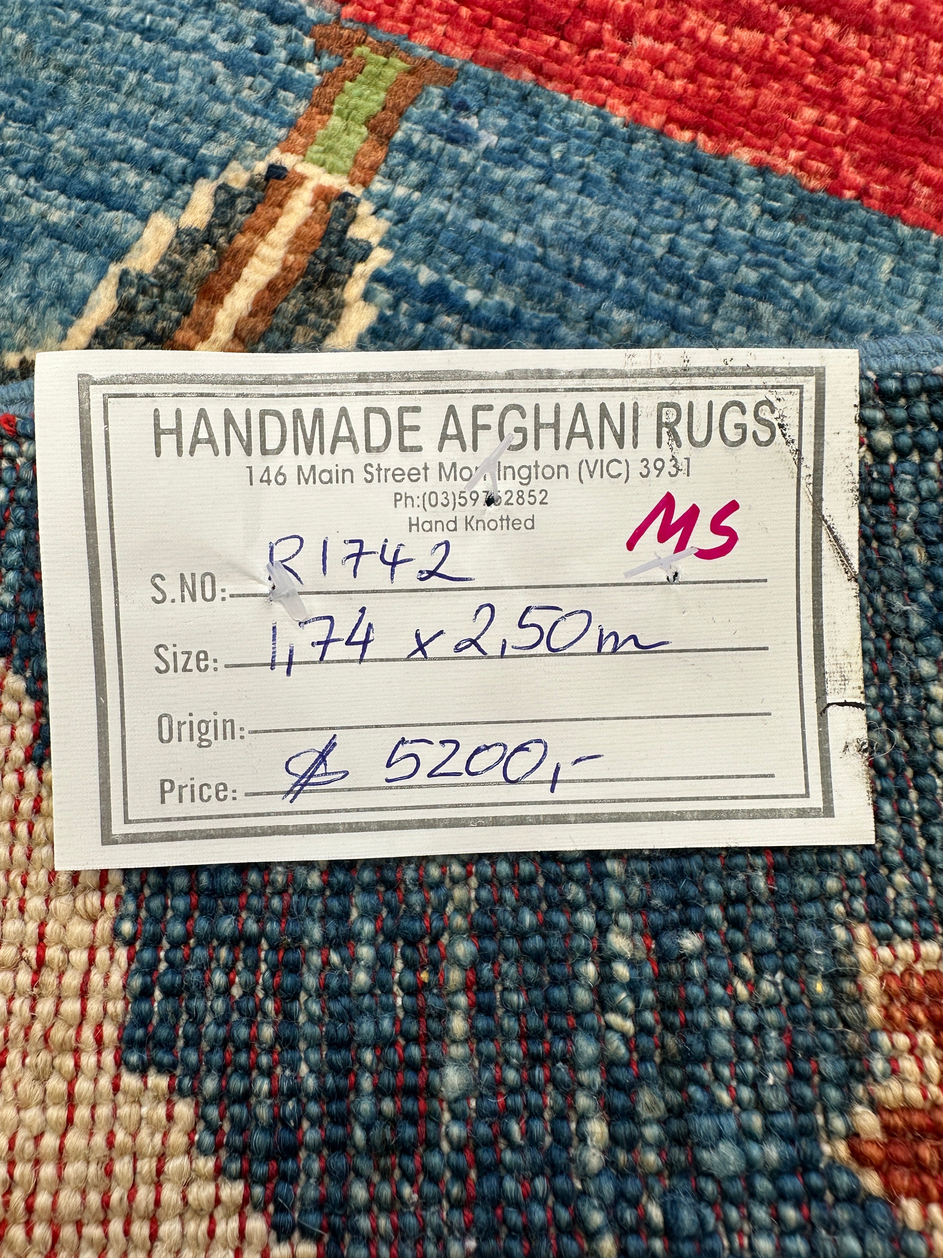 Chobi Afghan Handmade — 2.50 x 1.74