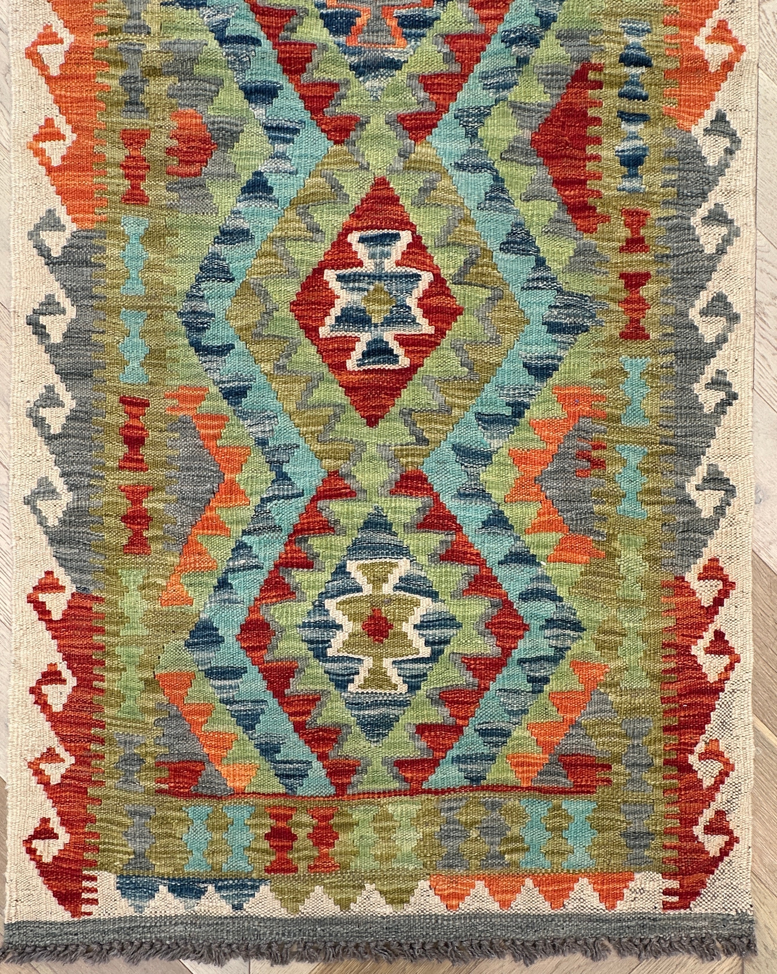 Afghan Kilim — 3.87 x 0.86