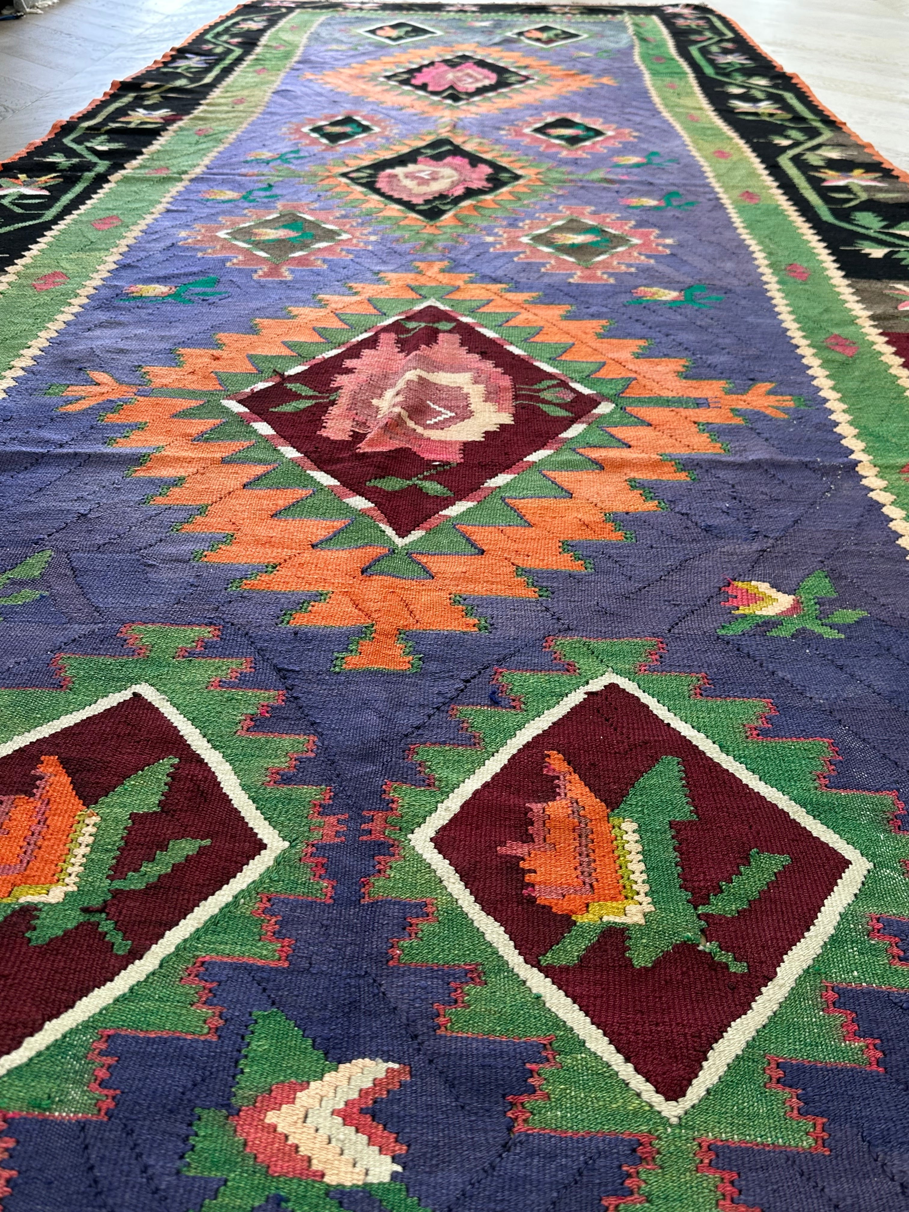 Chobi Afghan Handmade — 4.00 x 1.50