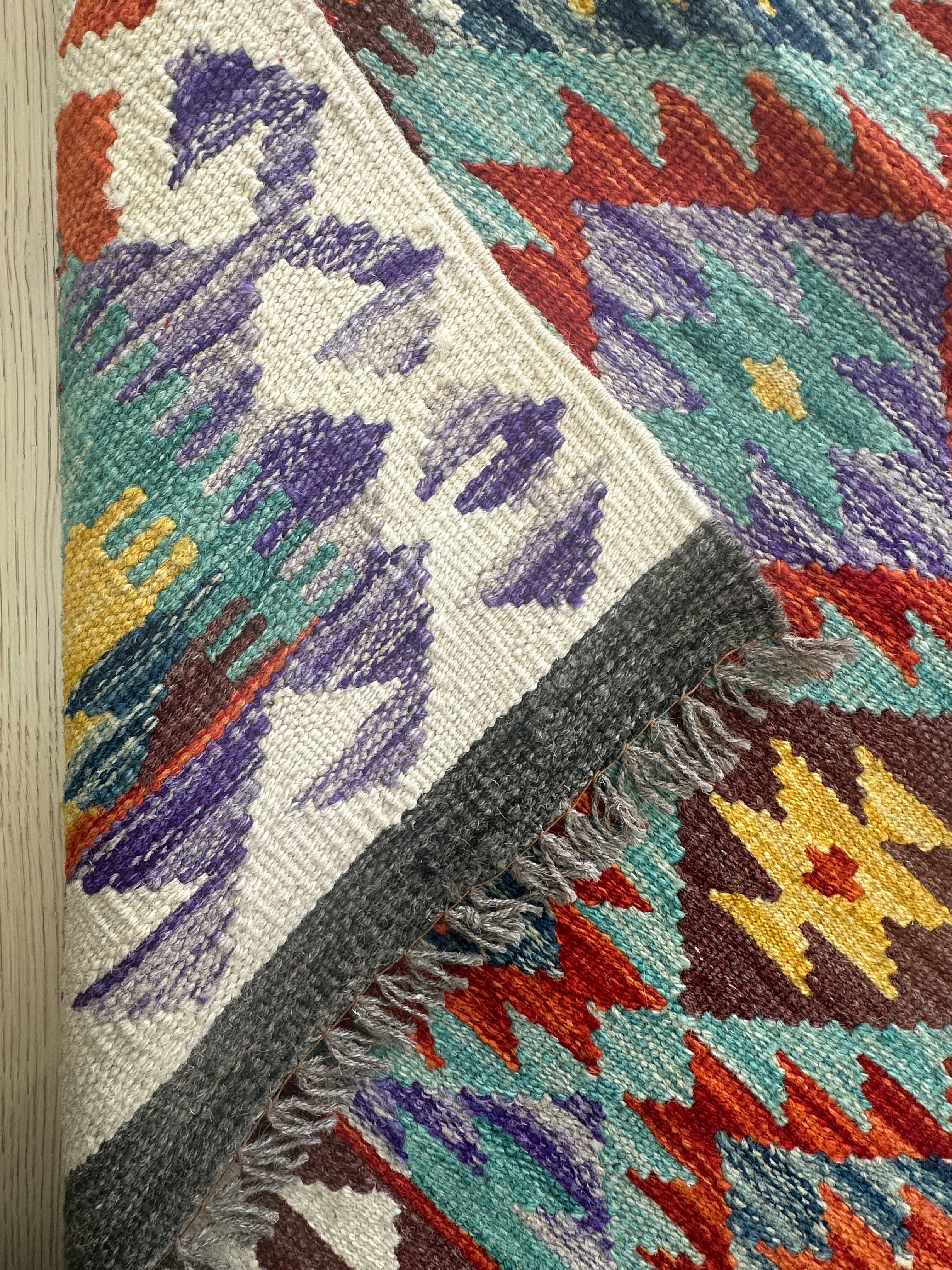 Afghan Kilim — 3.01 x 0.86