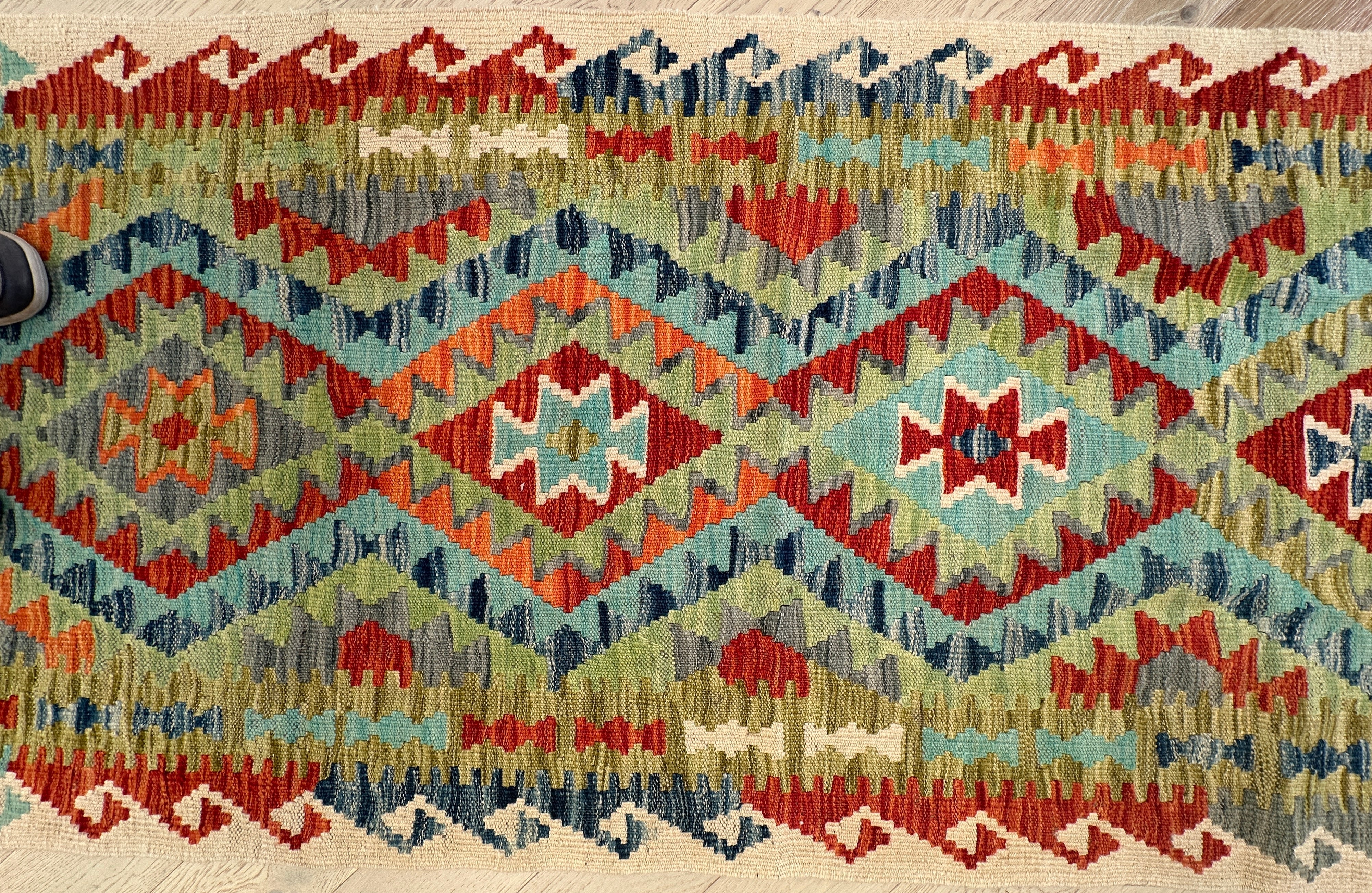 Afghan Kilim — 3.87 x 0.86