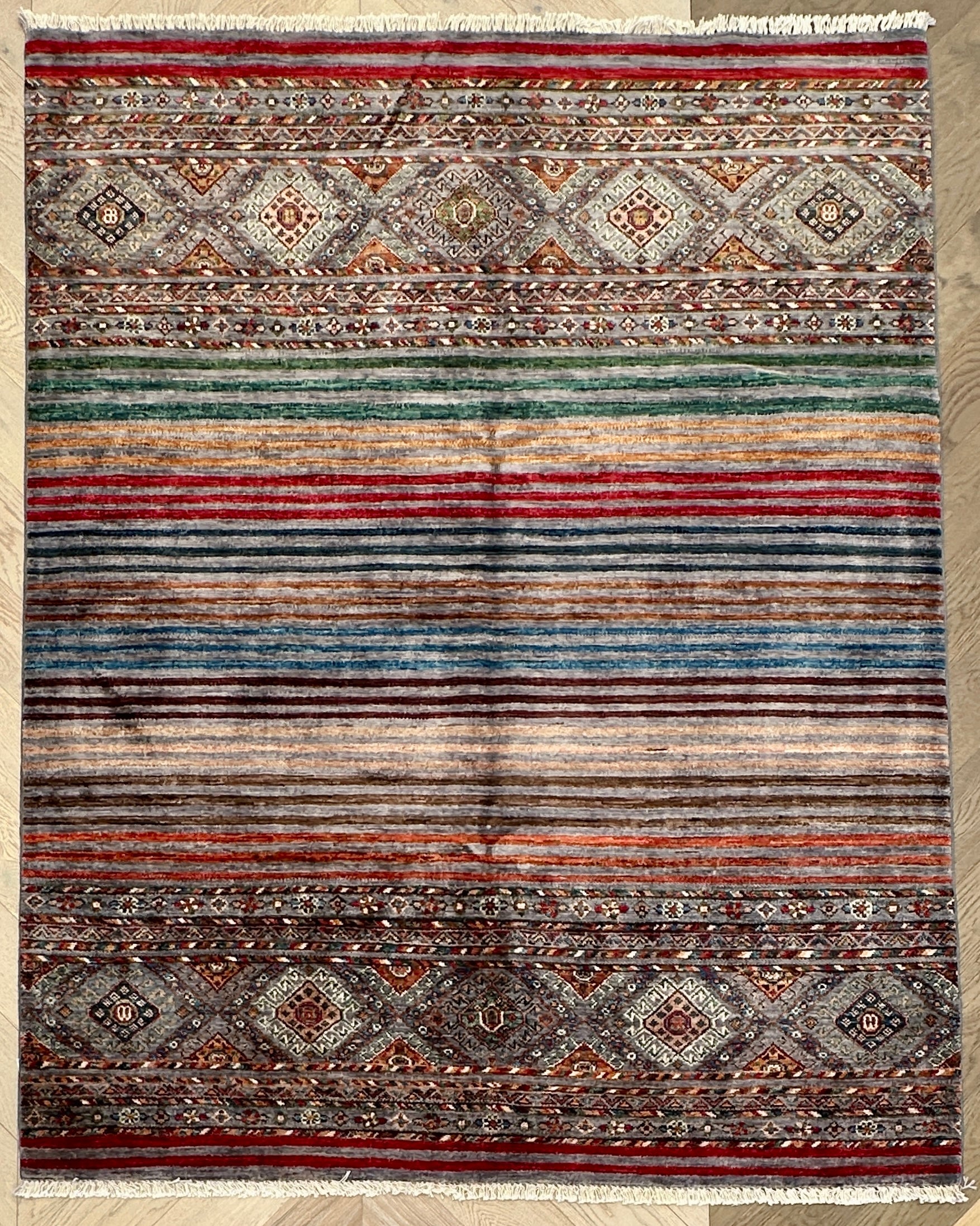 Afghan handmade rug,Chobi . Size: 191x150 cm