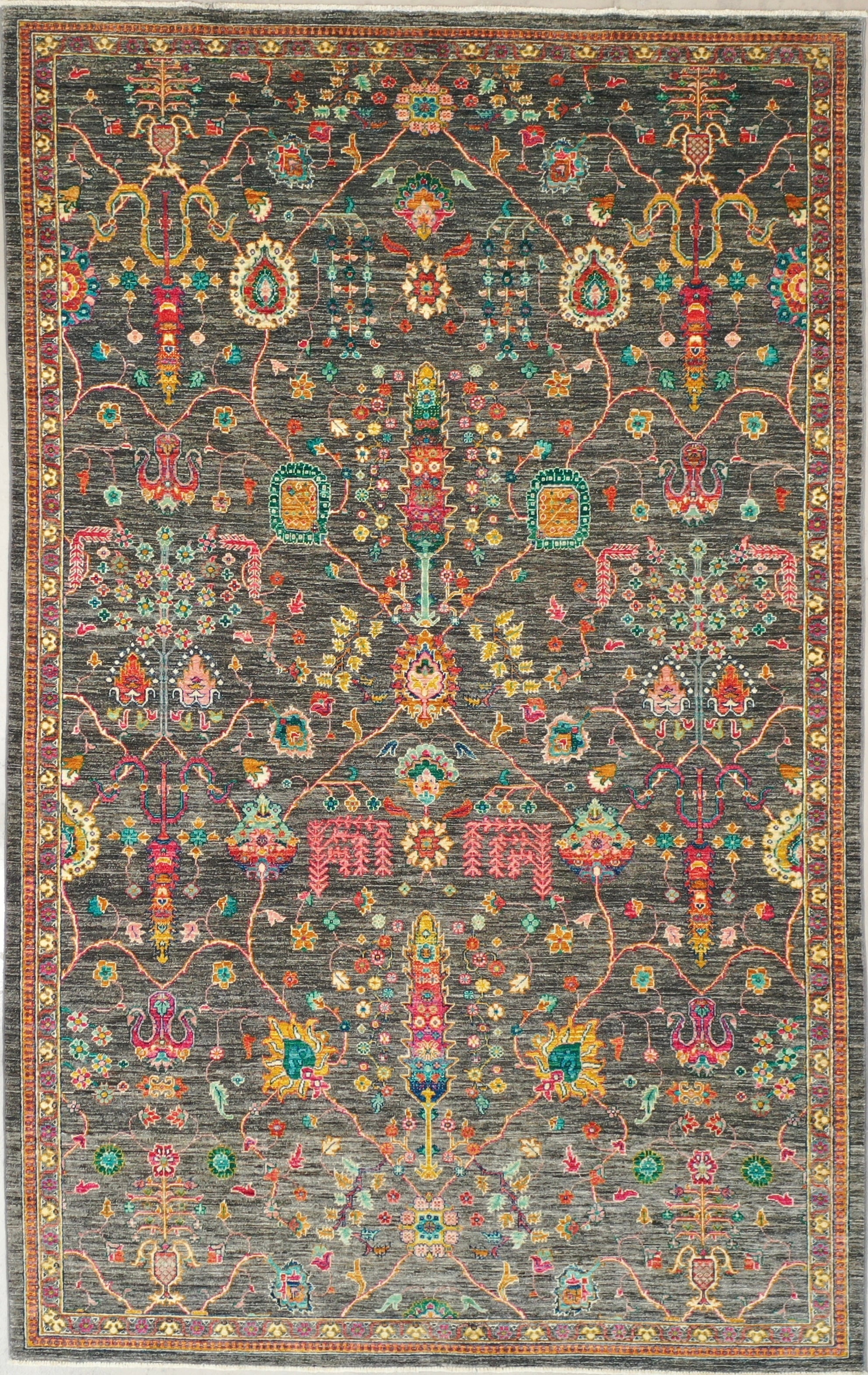Stunning Gulrez Tribal Afghan rug 318x201cm