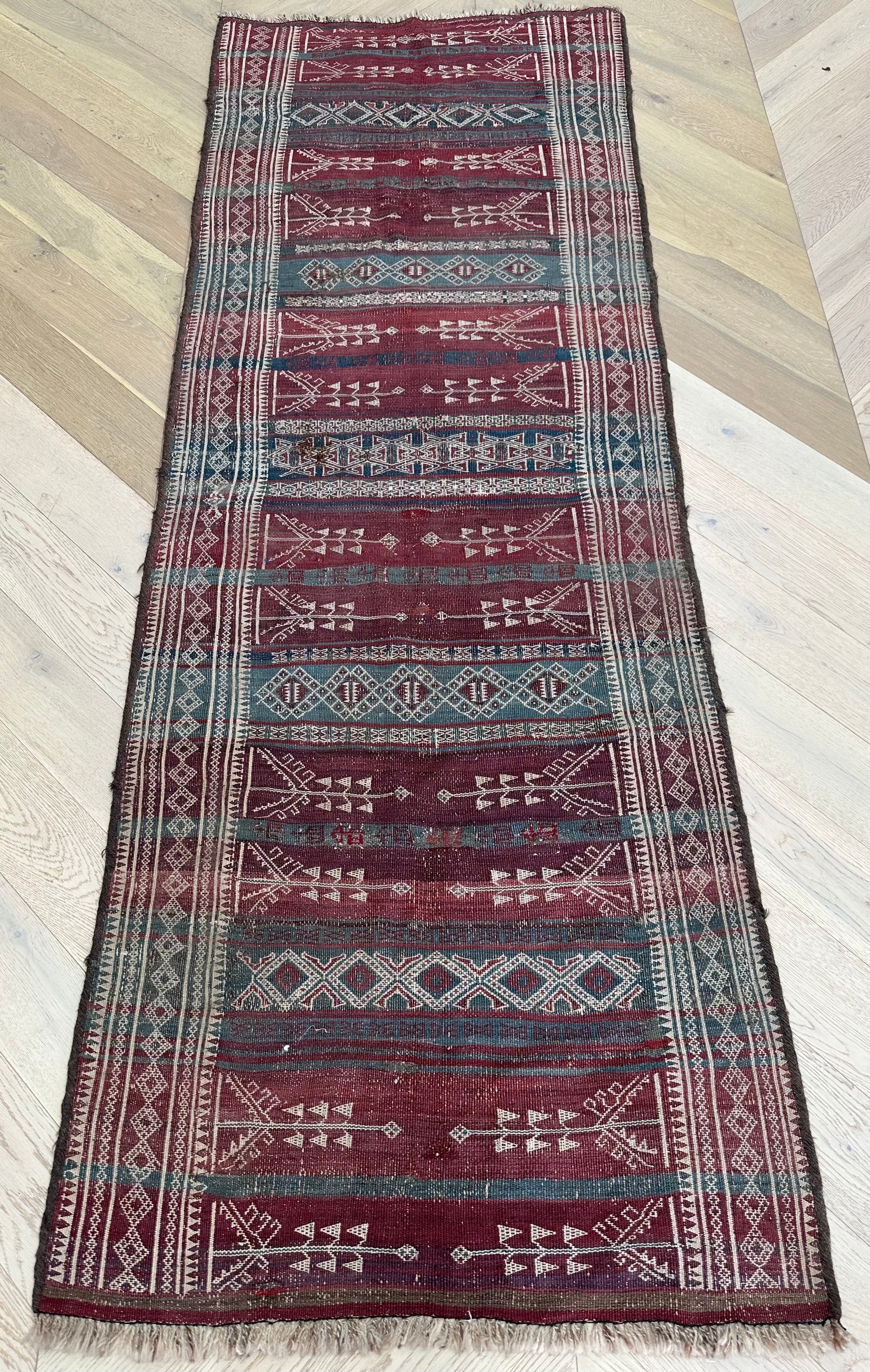 Afghan Kilim — 2.35 x 0.83