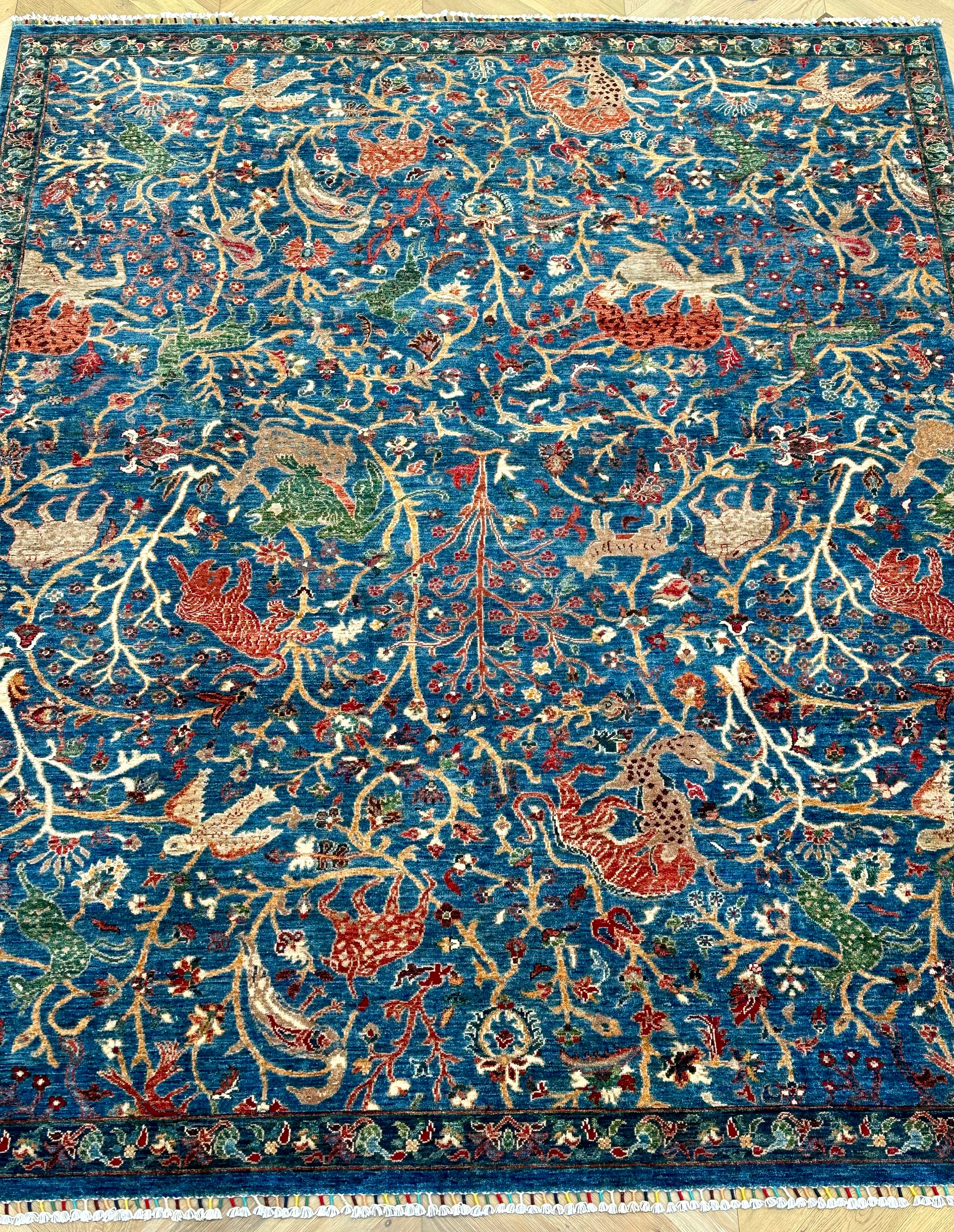 Afghan handmade rug,Chobi. Size:299x251cm