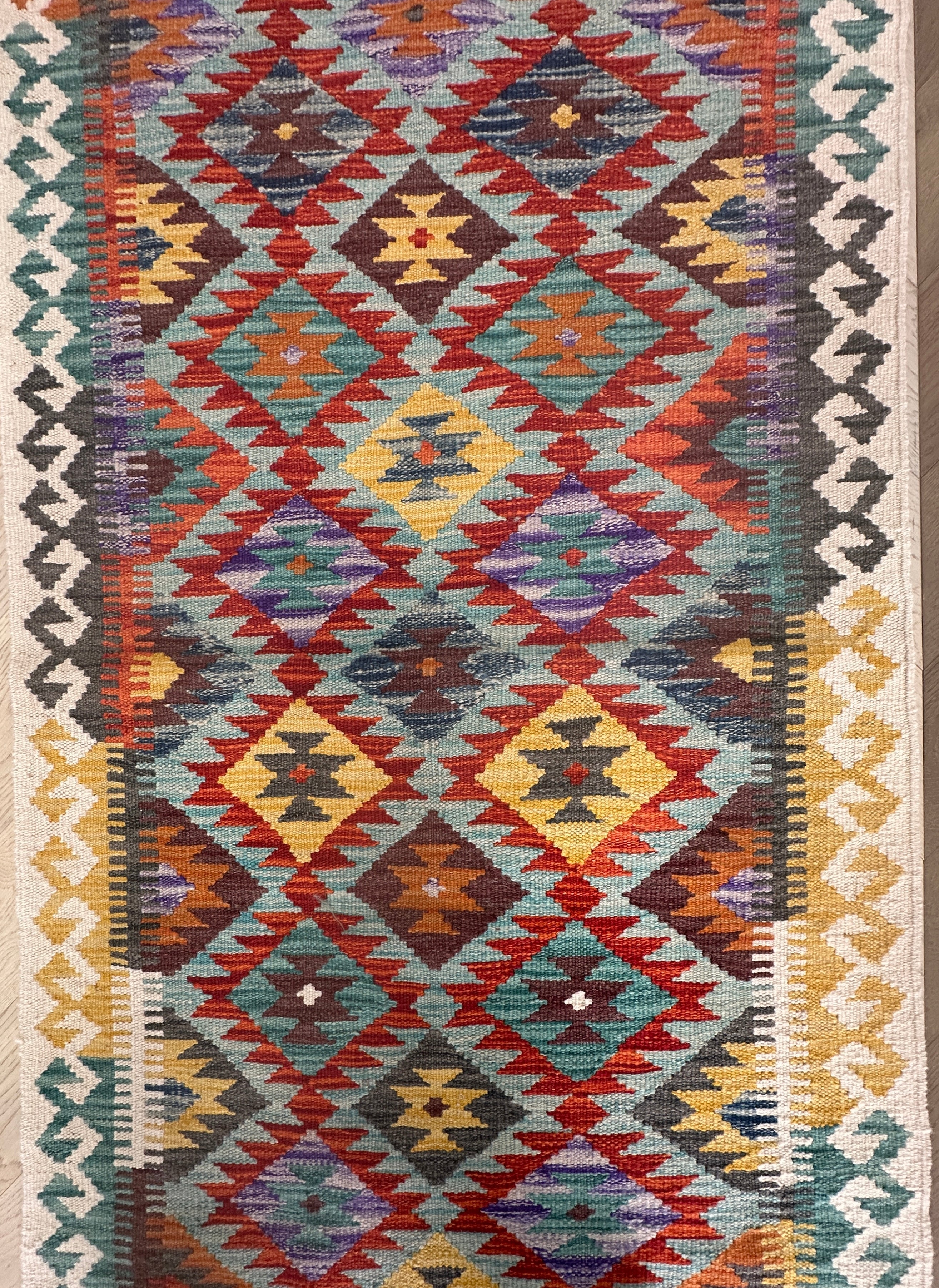 Afghan Kilim — 3.01 x 0.86