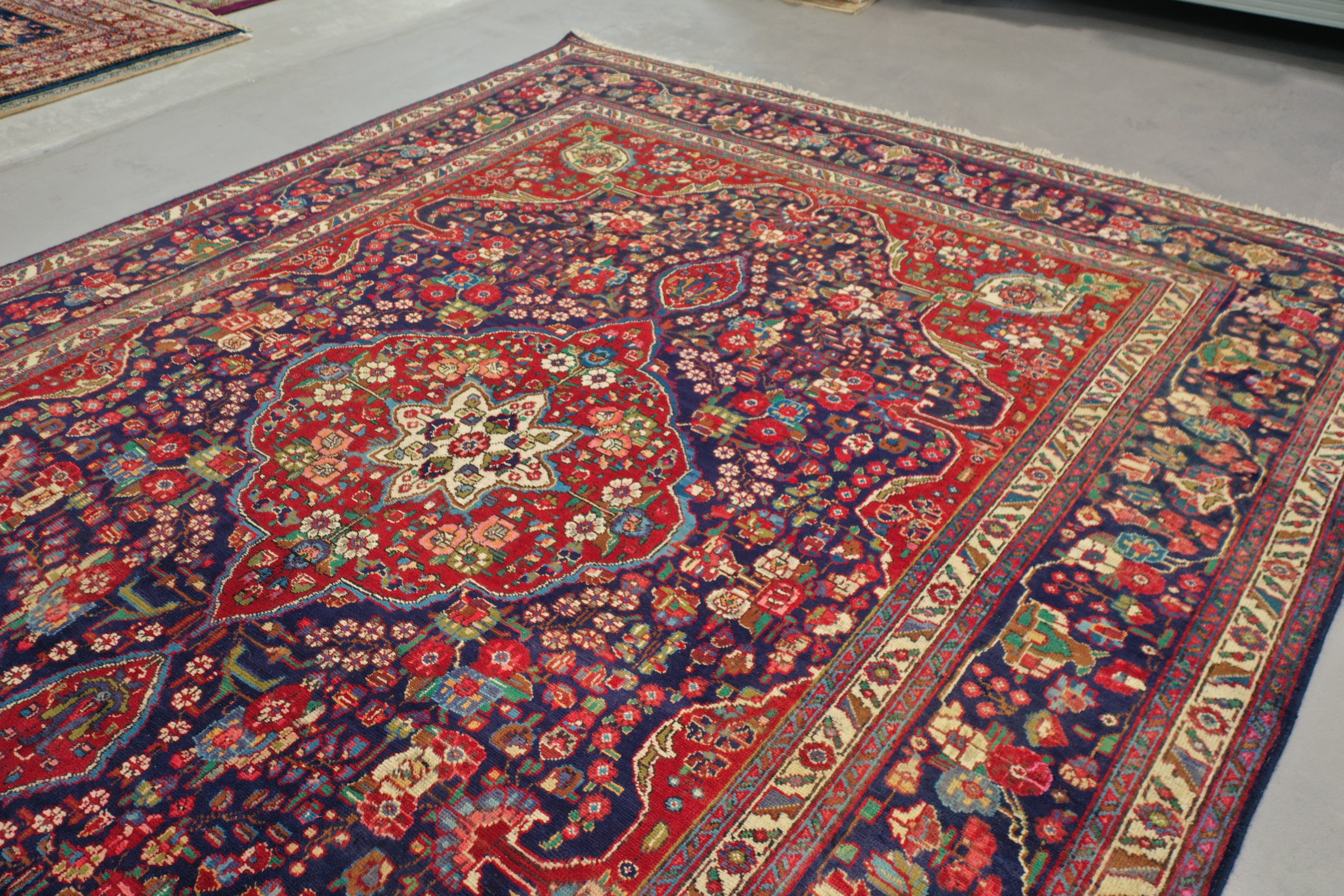 Red Afghan Handmade — 3.13 x 2.30