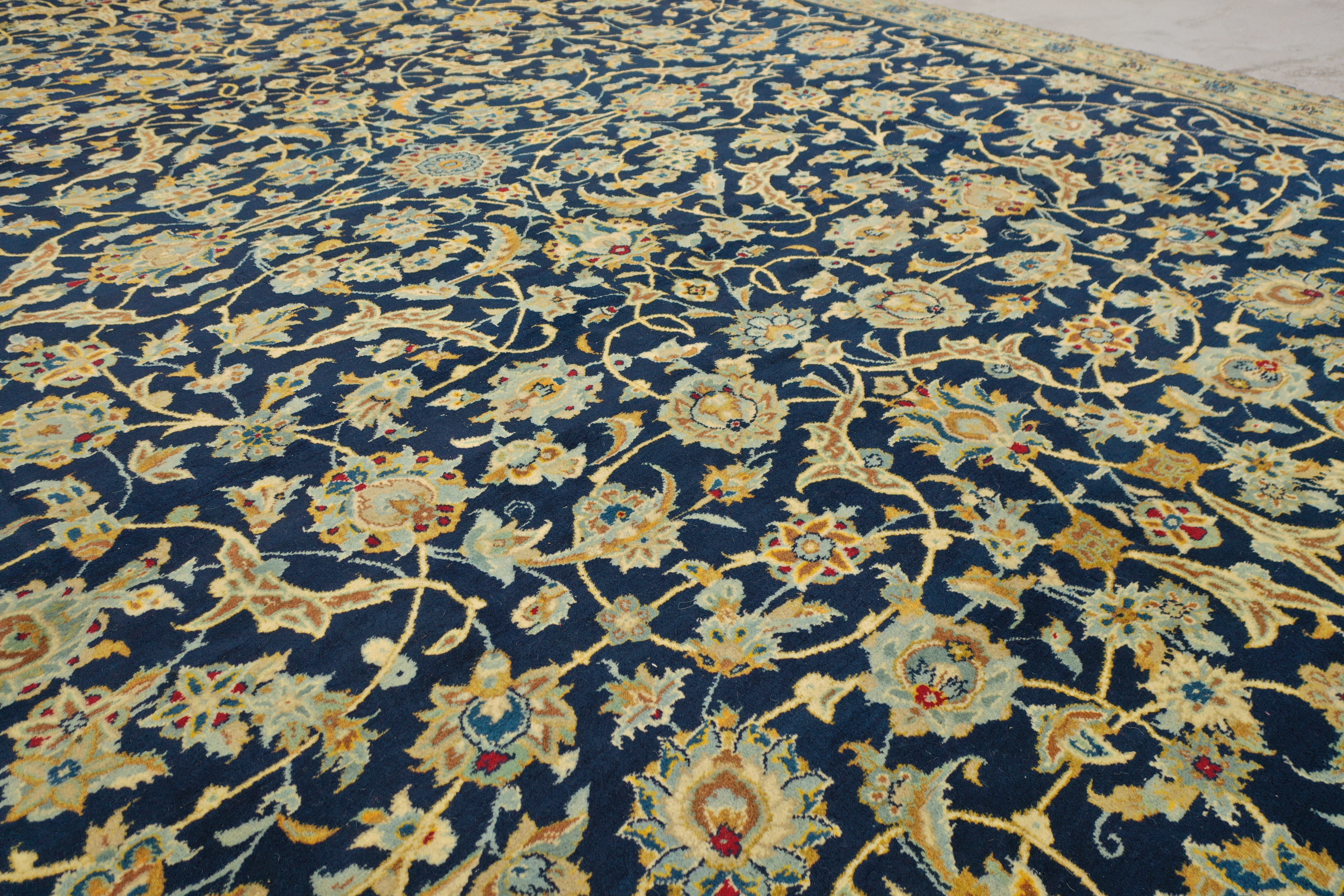 Navy Afghan Handmade