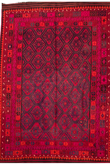 Red Afghan Kilim — 3.10 x 2.20