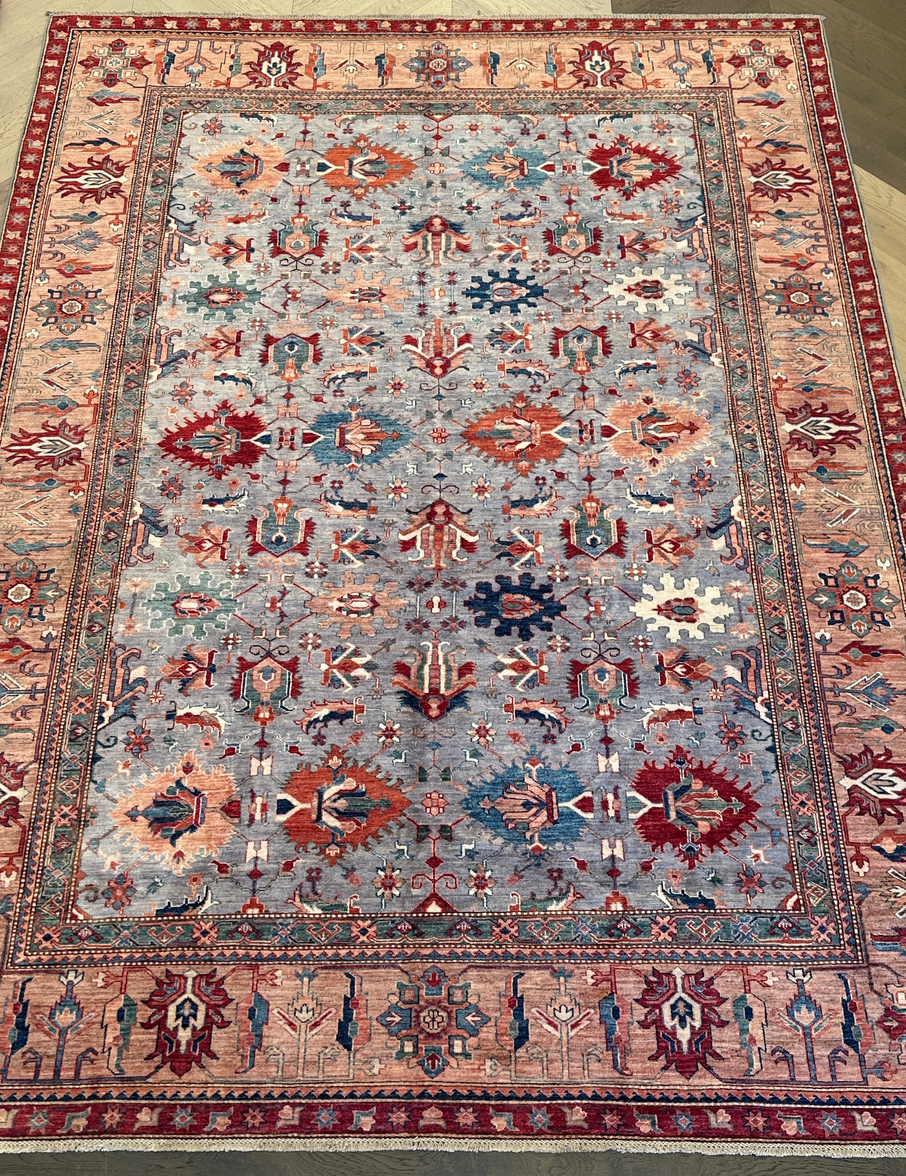 Afghan handmade rug,Chobi. Size:369x269 cm