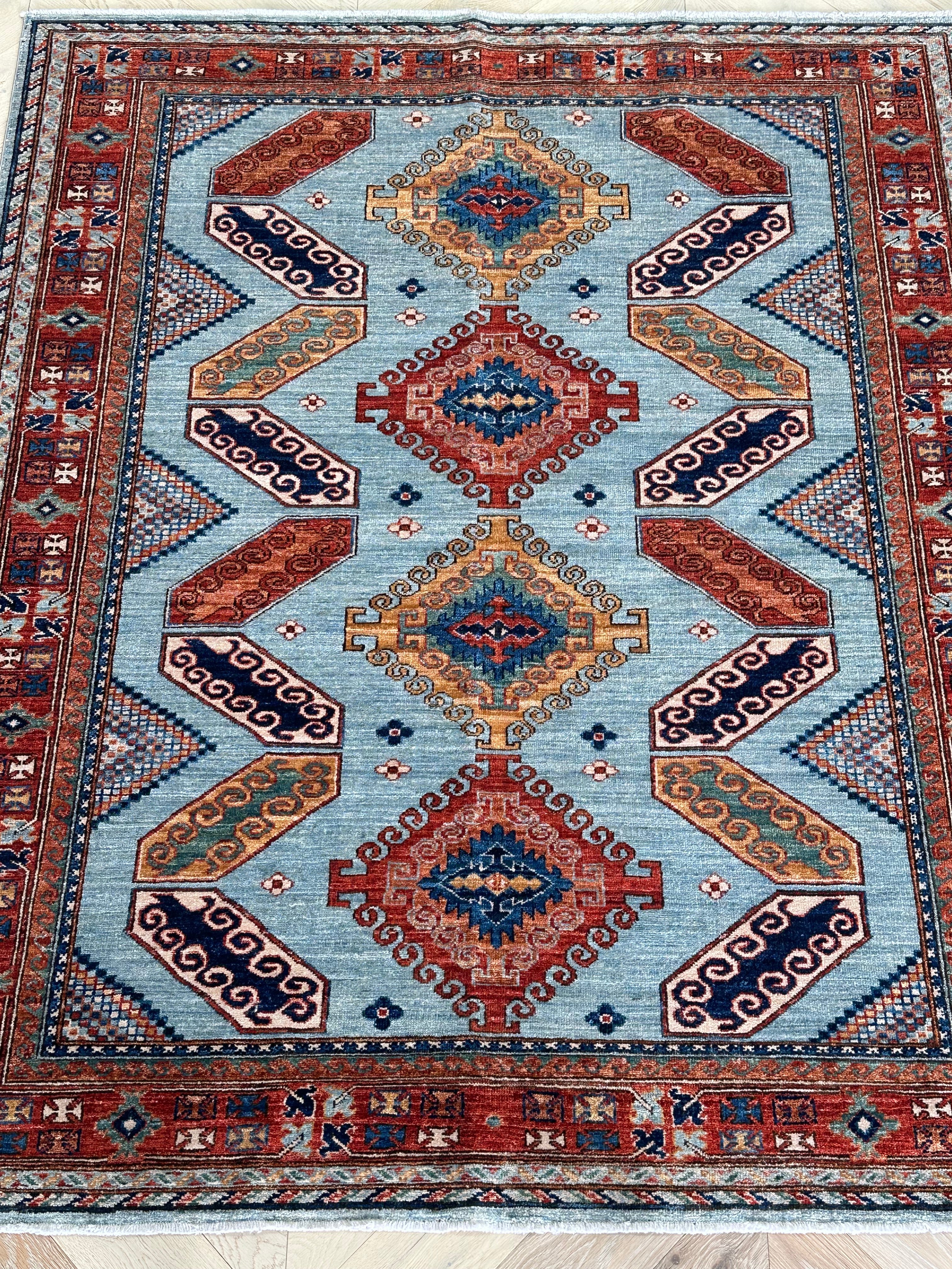 Afghan handmade rug,Chobi. Size: 192x158 cm