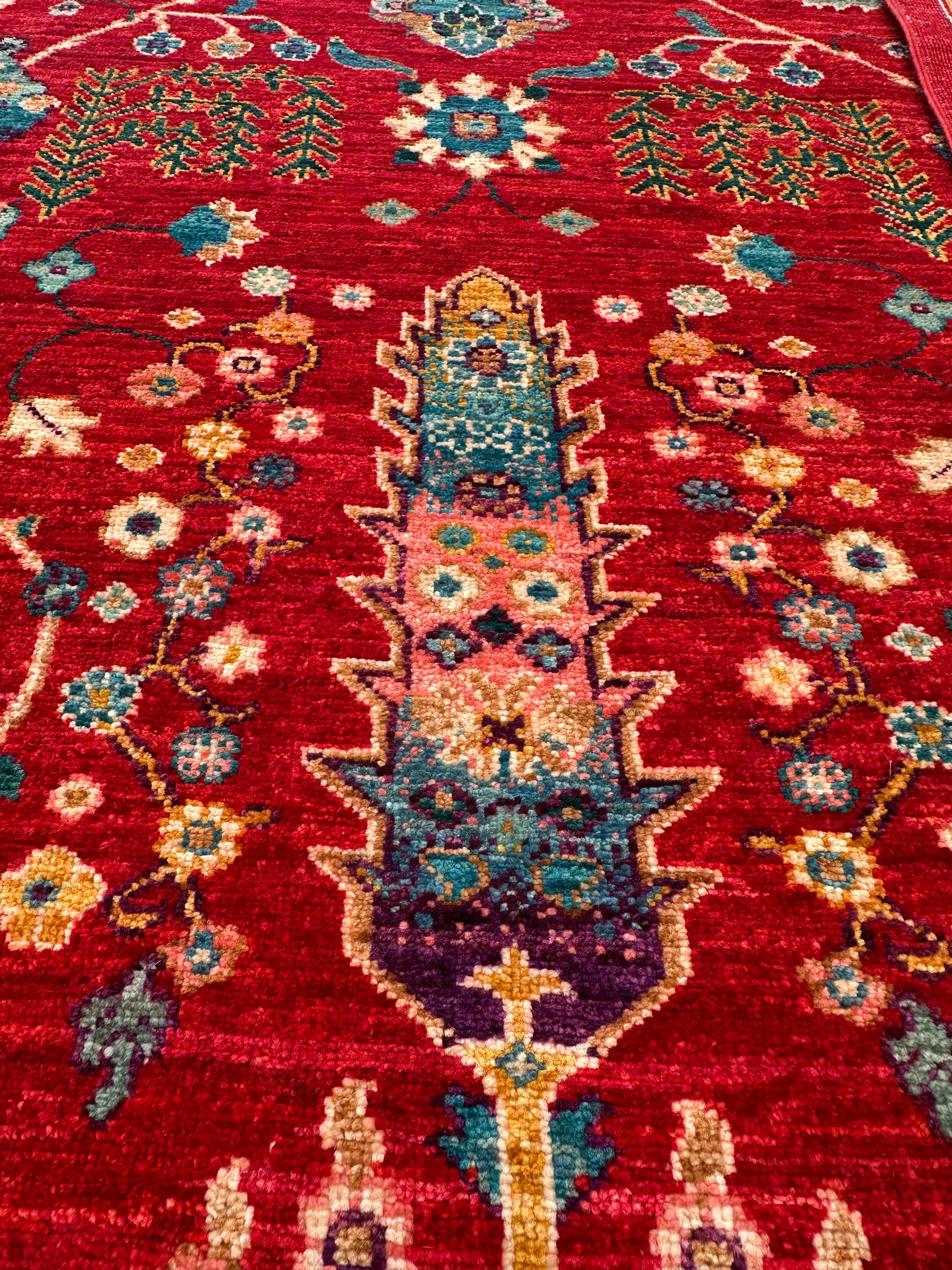 Afghan handmade rug,Chobi. Size:282x199 cm