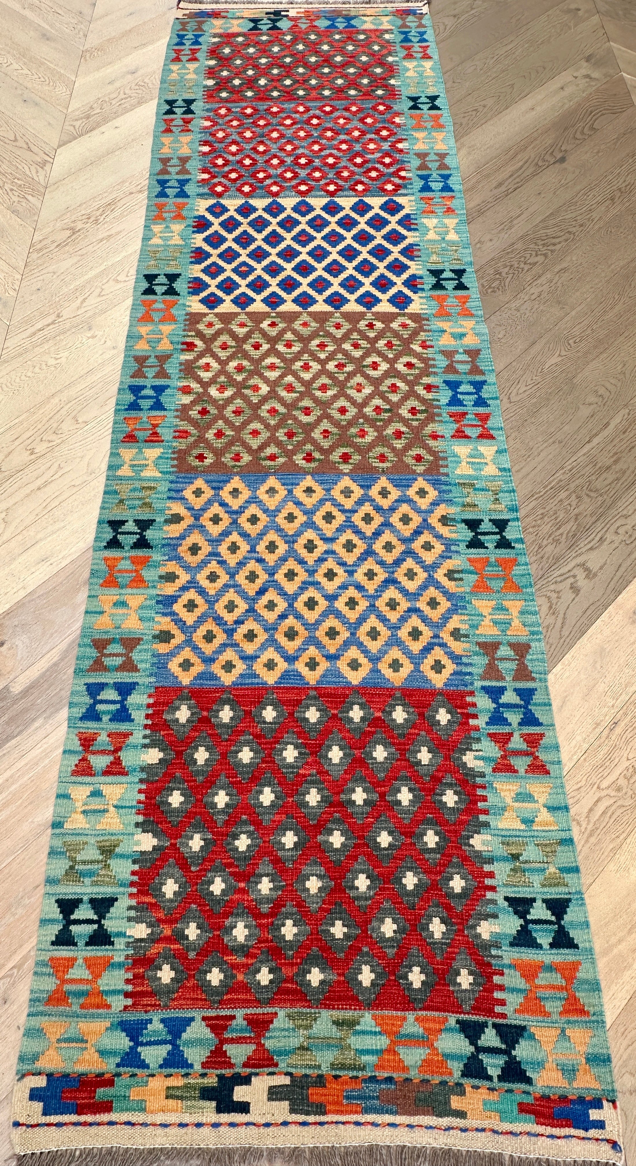 Afghan Kilim — 3.06 x 0.85