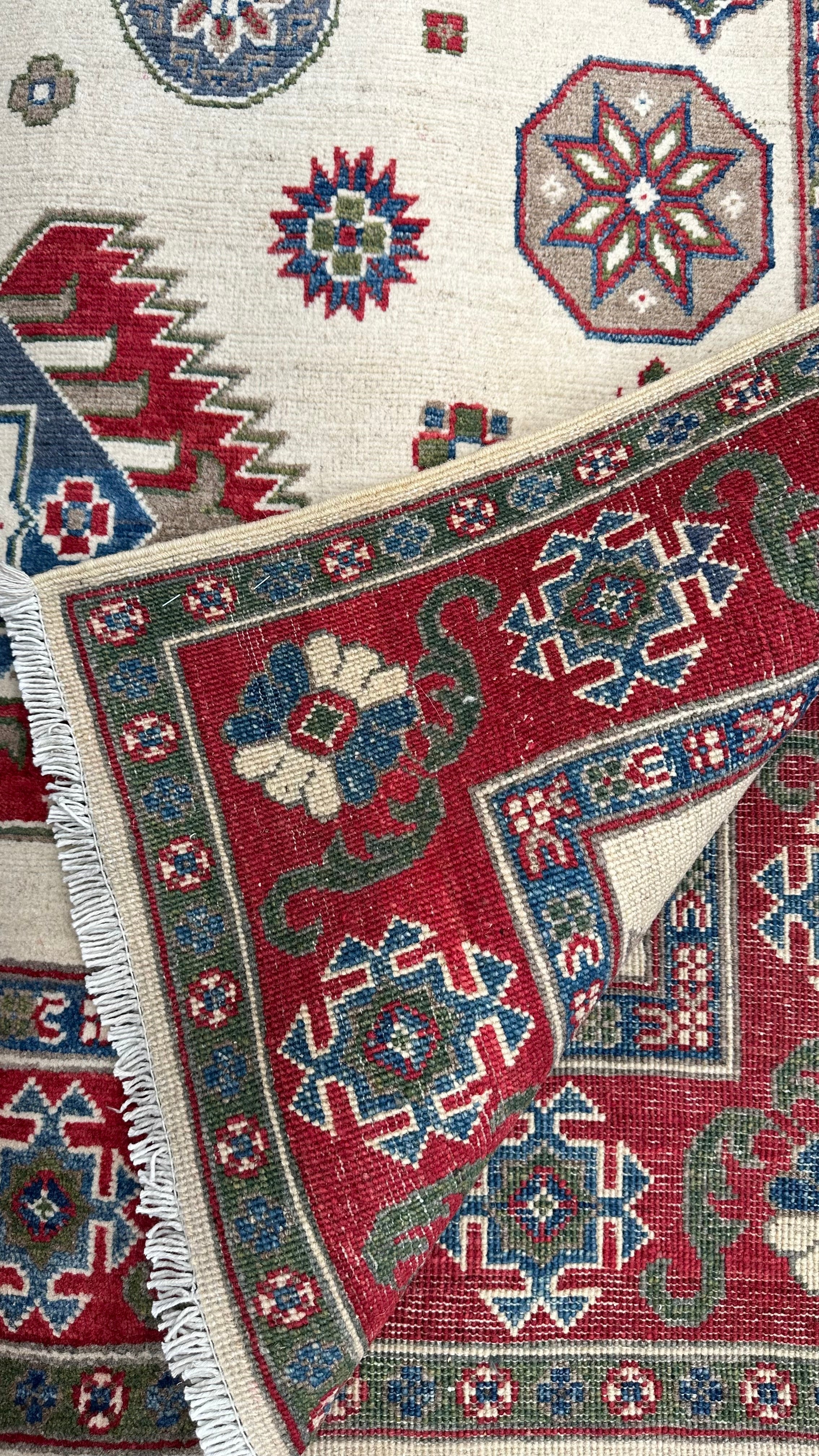 Red Afghan Handmade — 2.40 x 1.70
