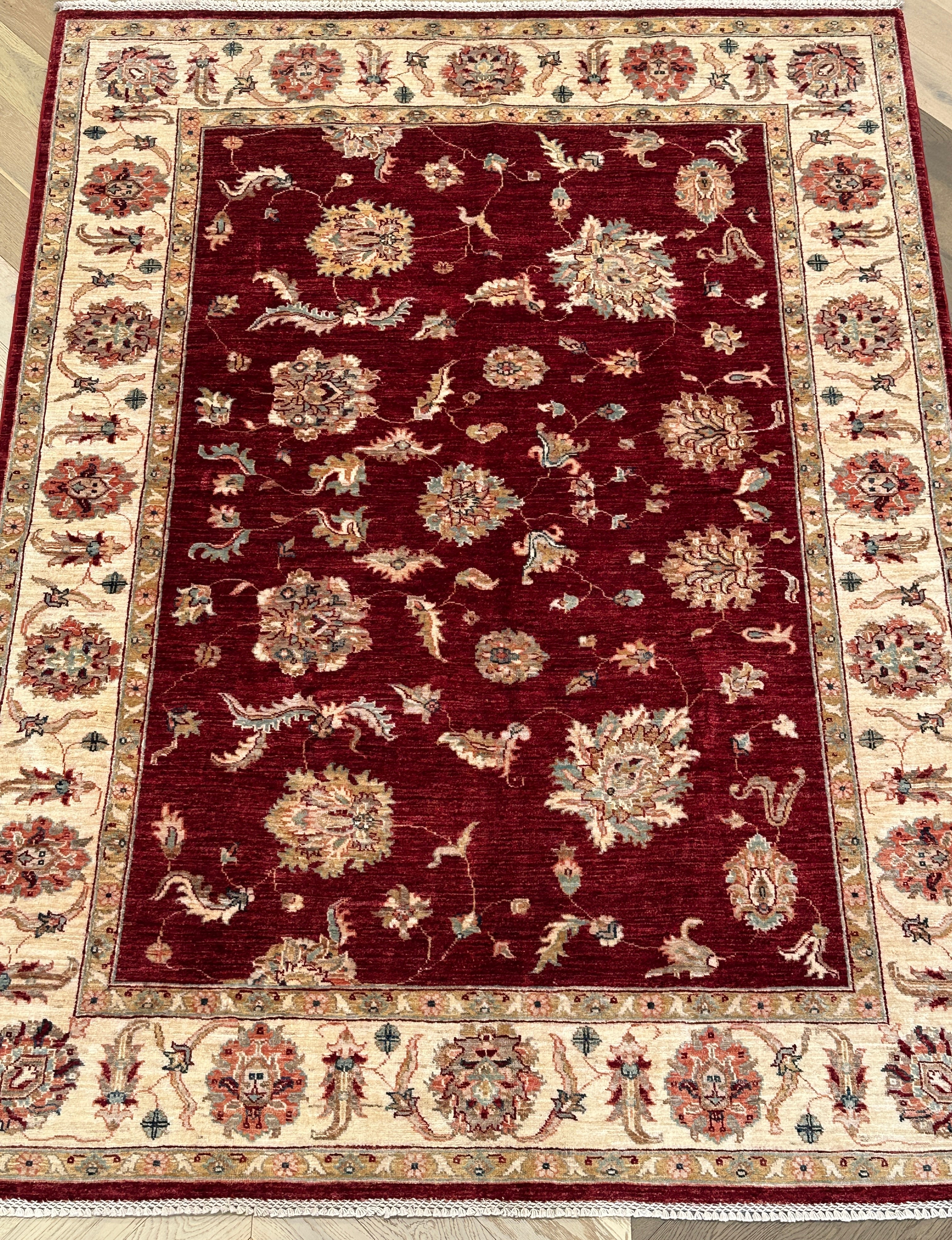 Afghan handmade rug,Chobi. Size: 238x176 cm loop