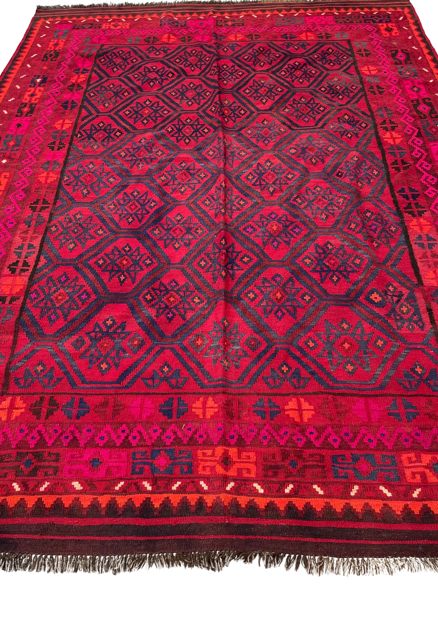 Red Afghan Kilim — 3.10 x 2.20