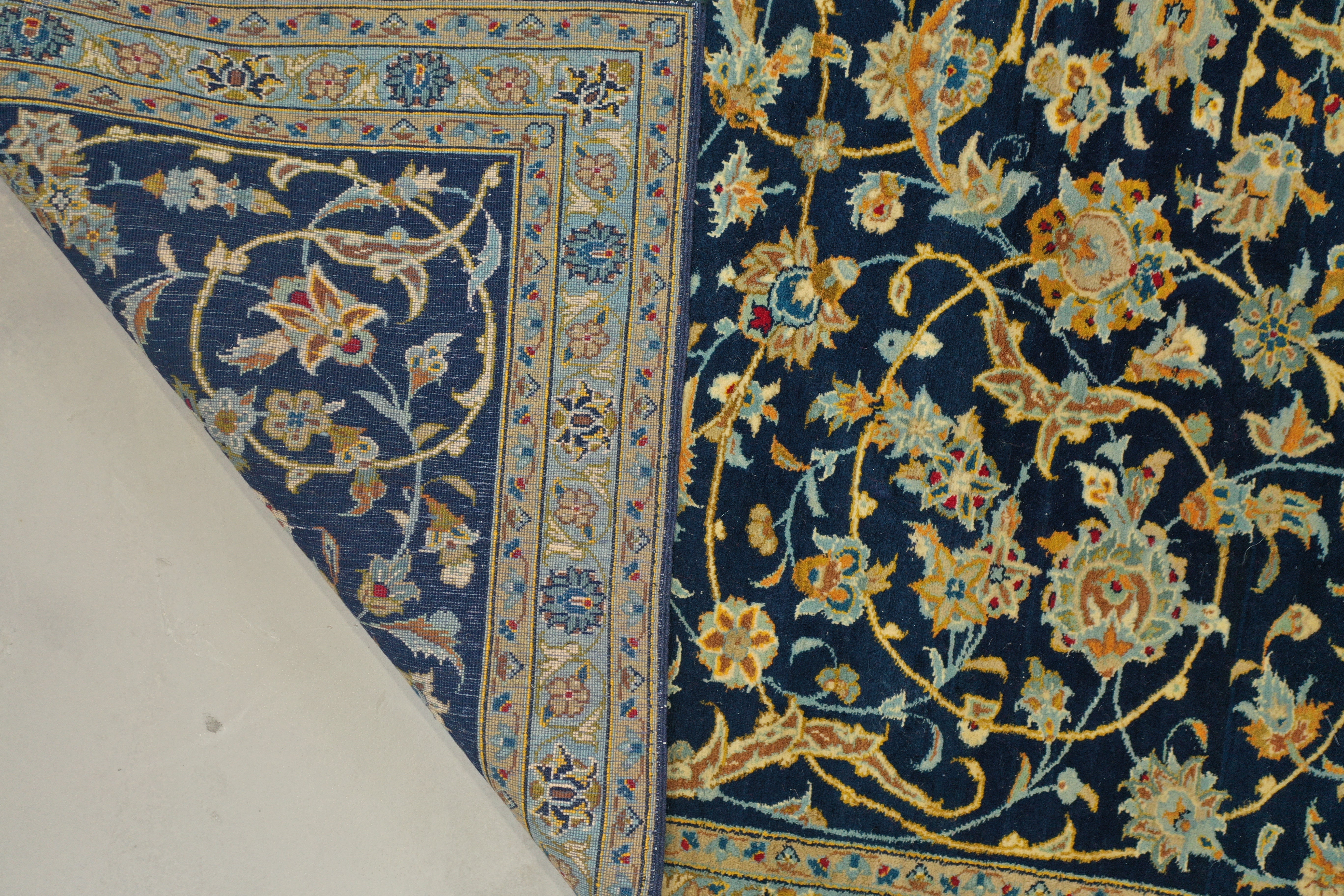 Navy Afghan Handmade