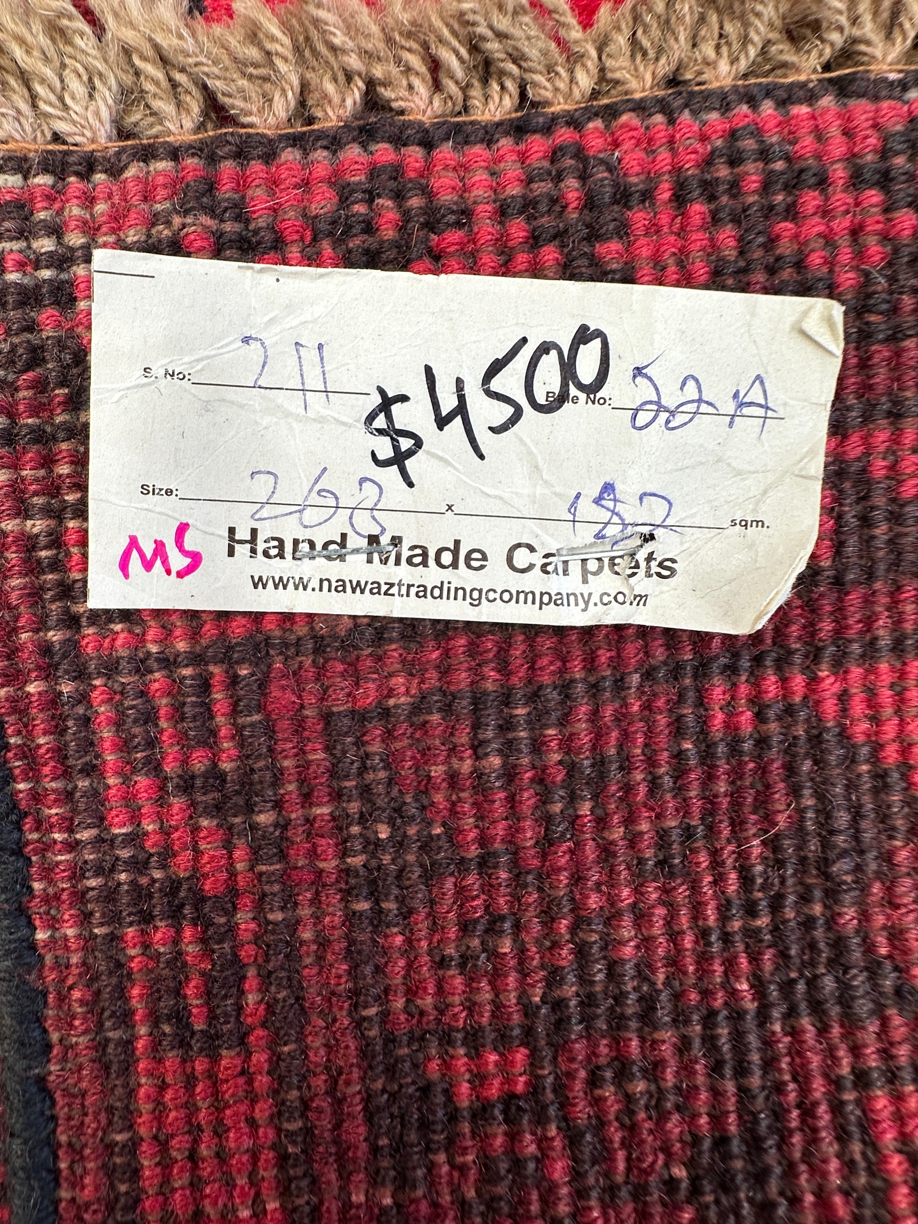 Red Afghan Handmade — 2.63 x 1.87