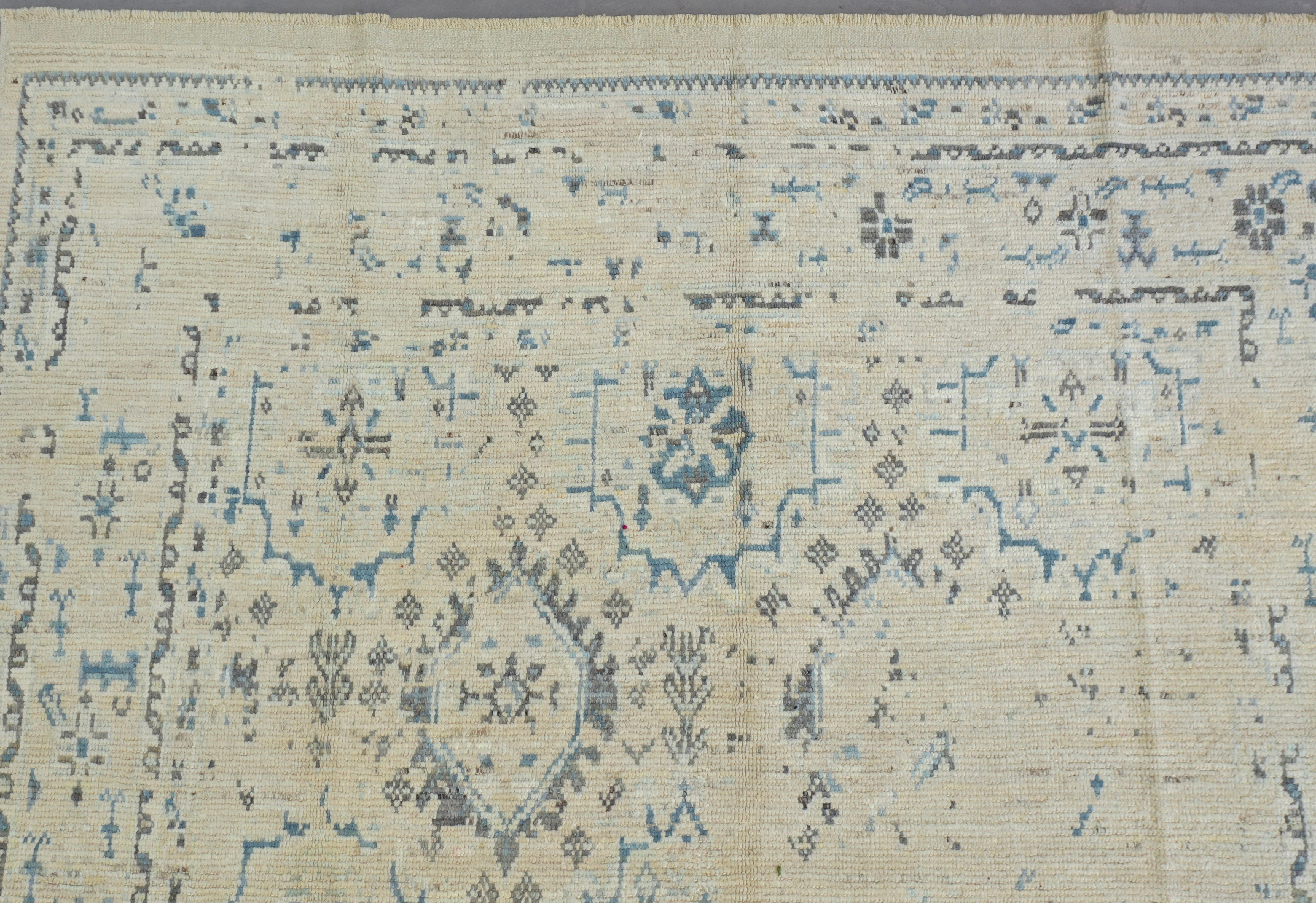 Beige Afghan Handmade — 3.86 x 2.94