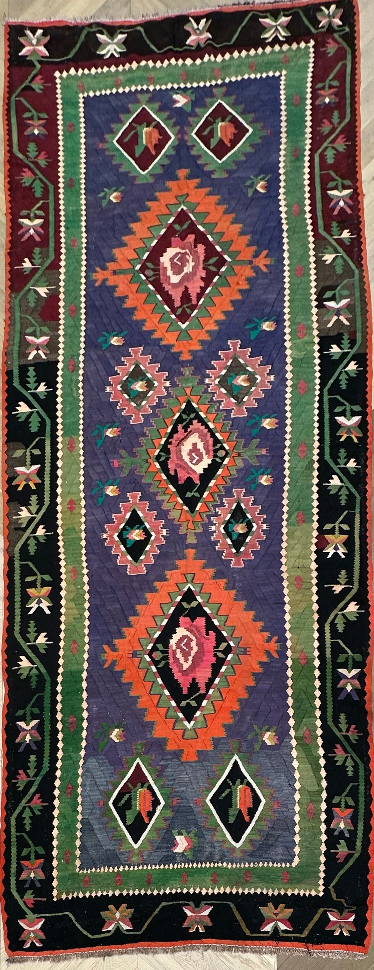 Chobi Afghan Handmade — 4.00 x 1.50
