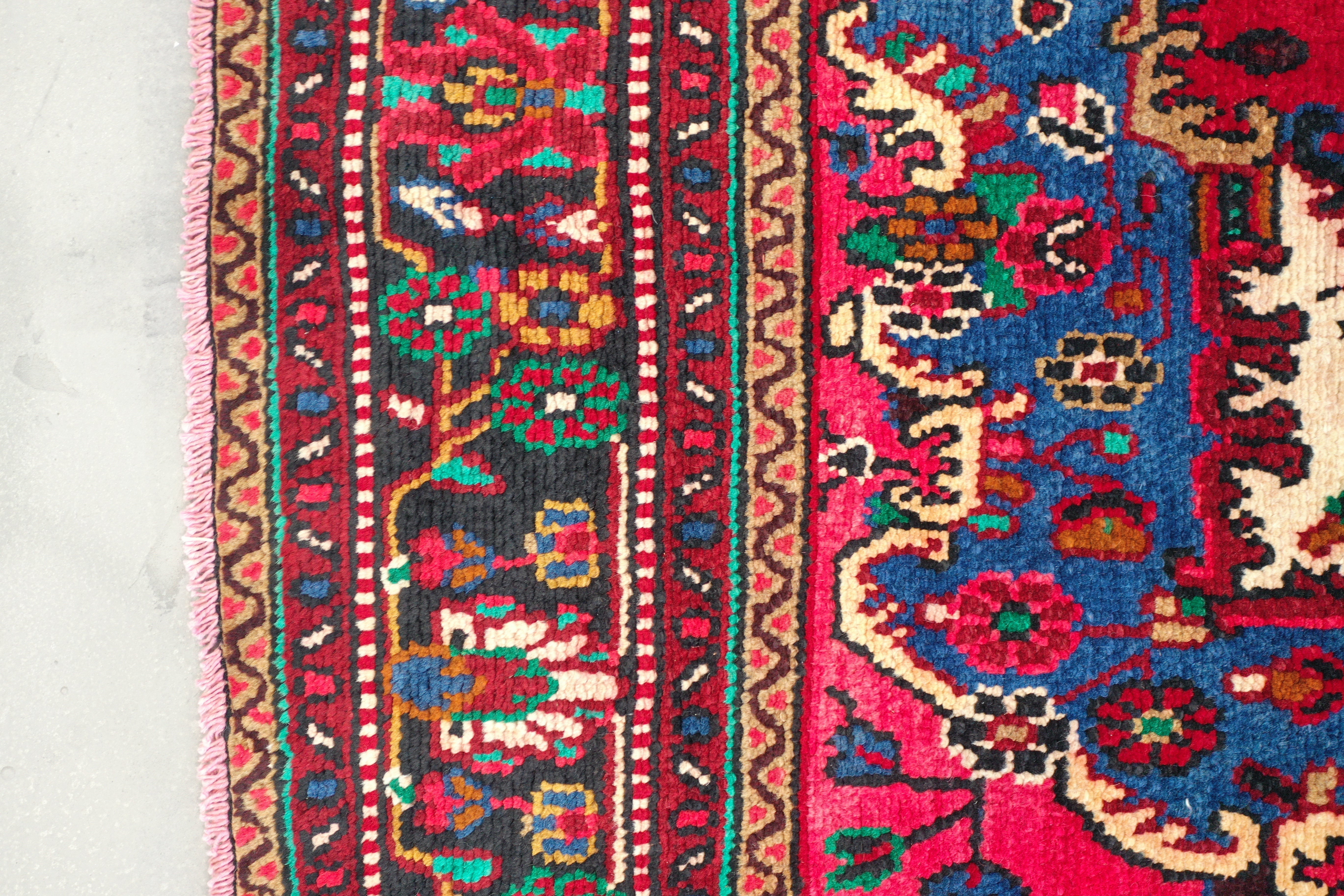 Red Afghan Handmade — 2.92 x 2.17