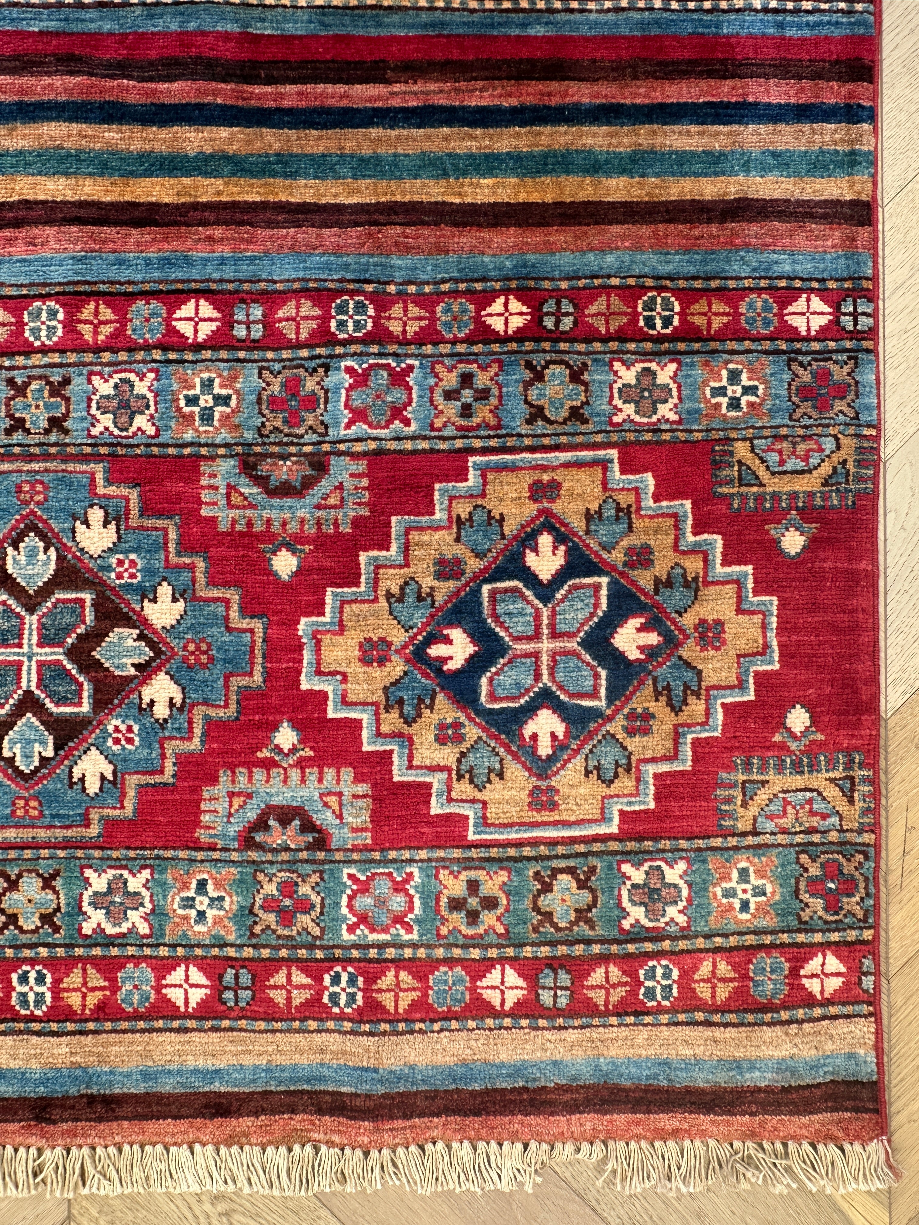 Afghan handmade rug,Chobi . Size: 252x178 cm