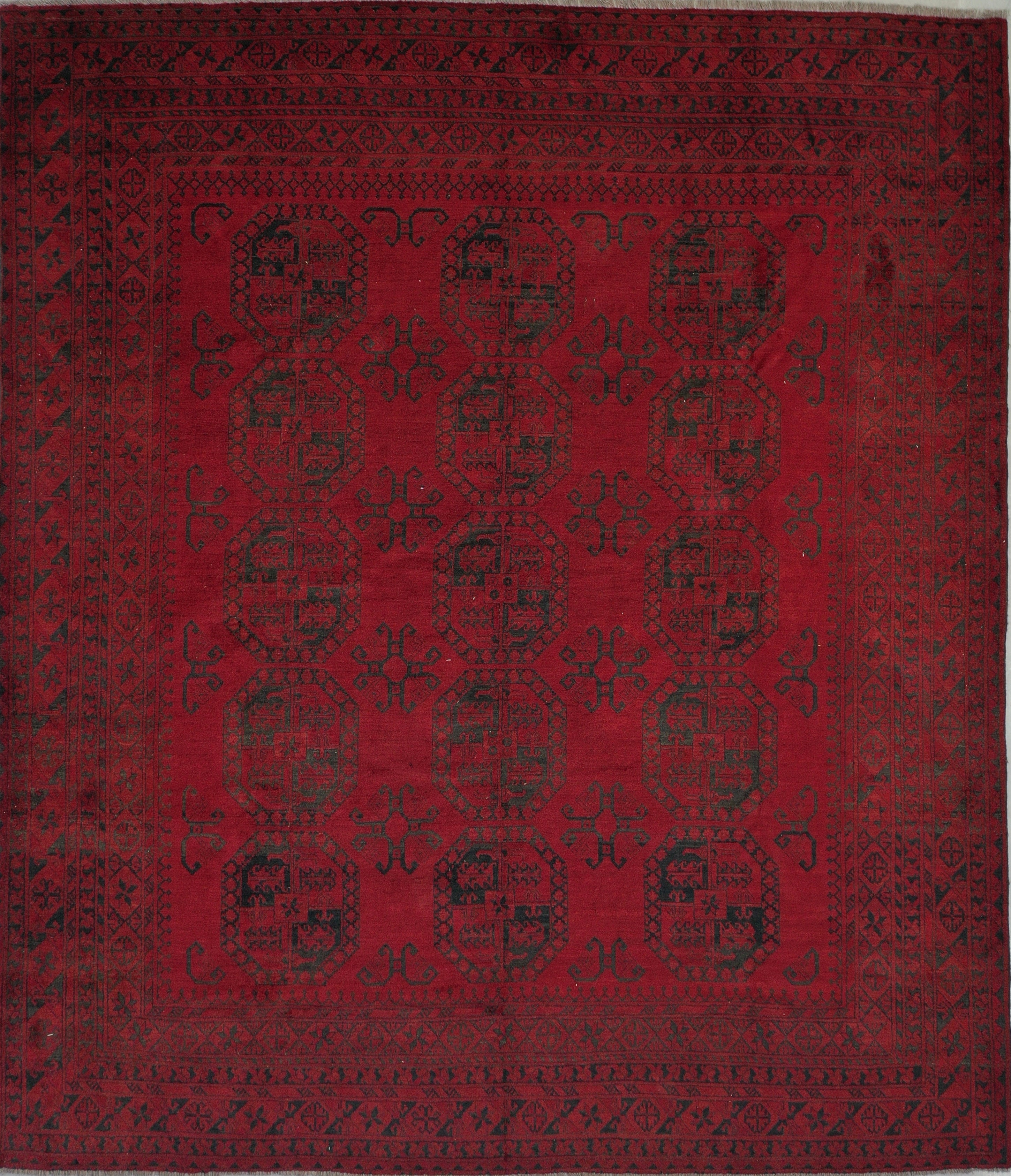 Red Afghan Handmade — 3.63 x 3.12