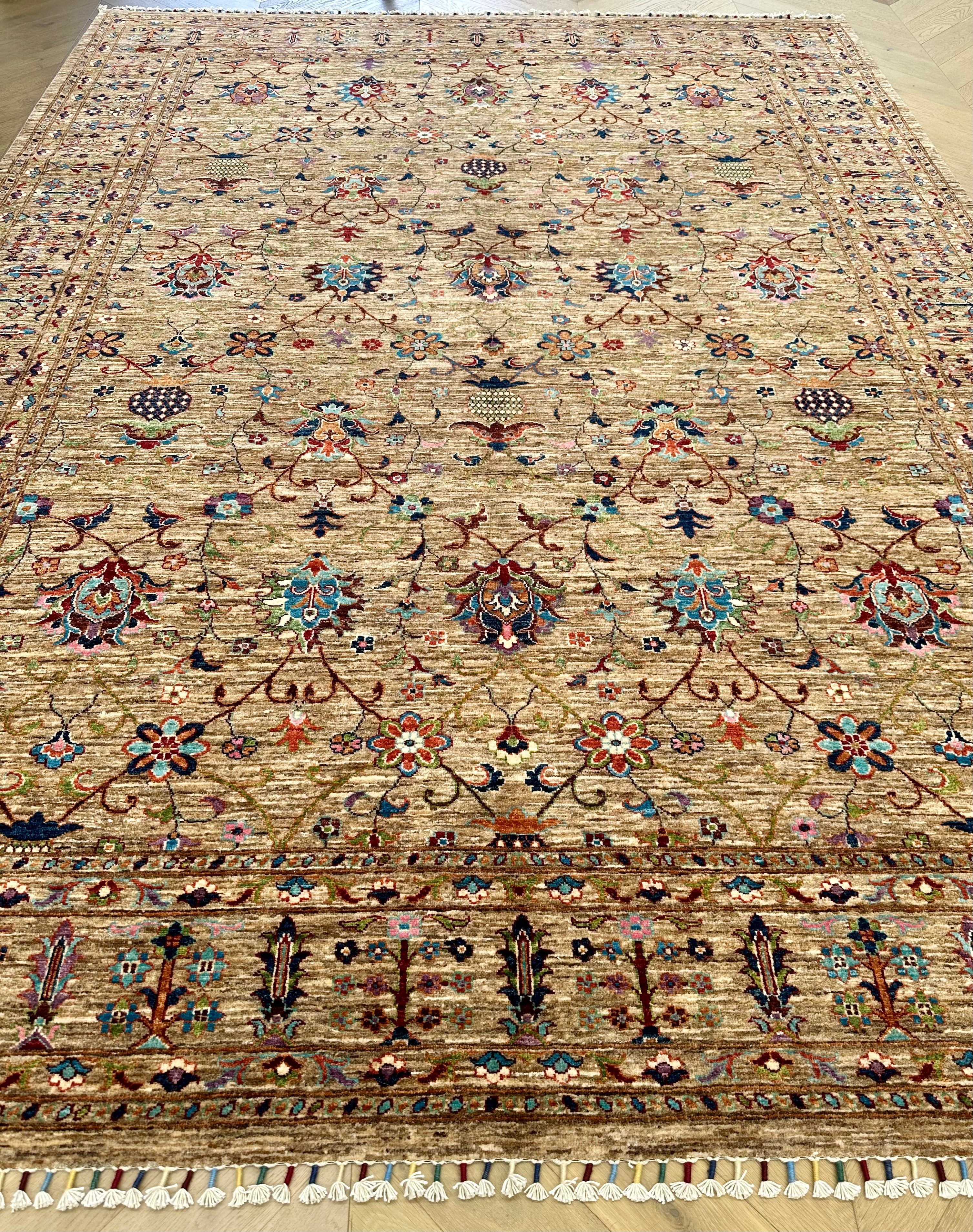 Afghan handmade rug,Chobi. Size:340x256j cm