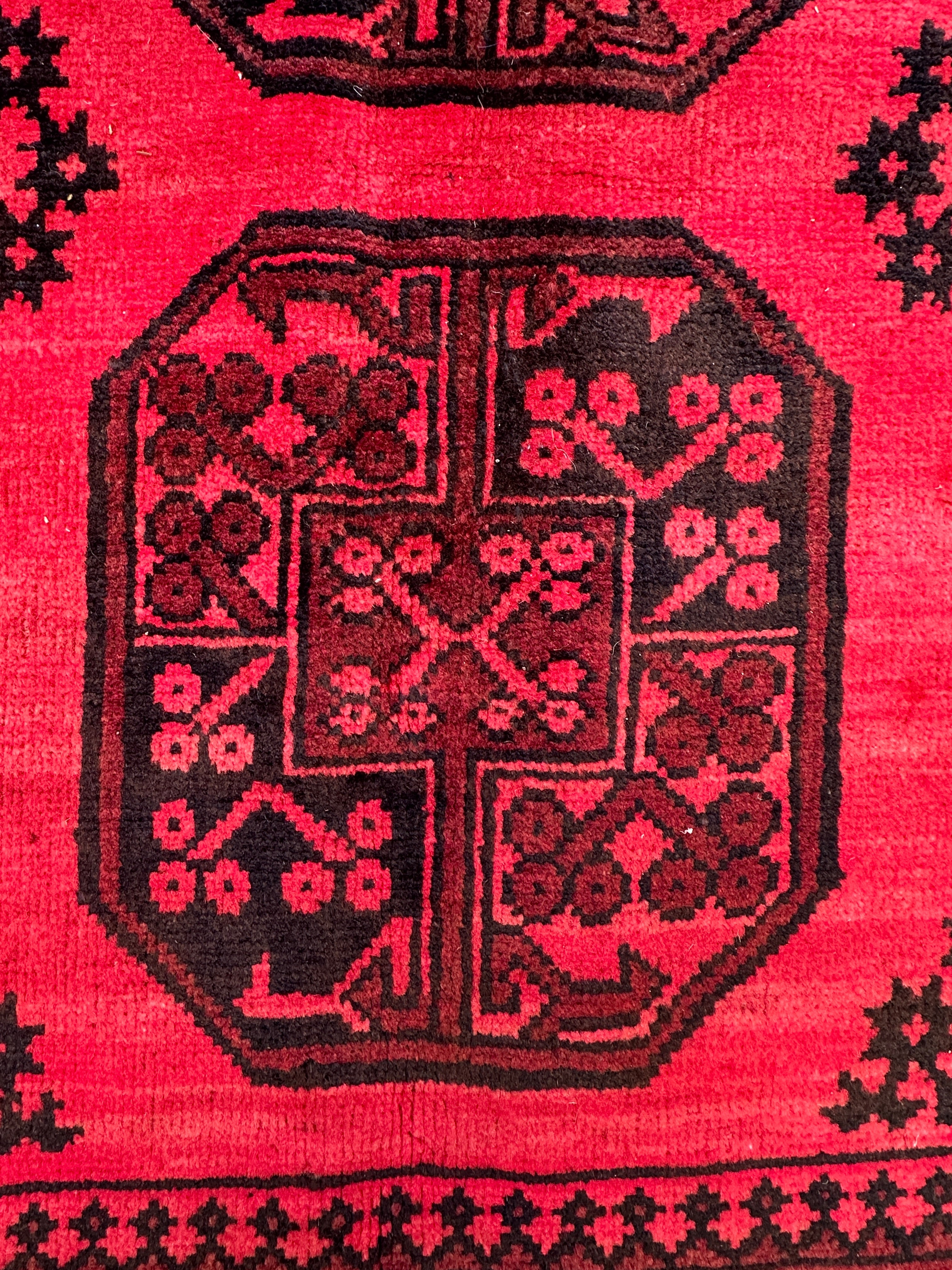 Red Afghan Handmade — 2.63 x 1.87