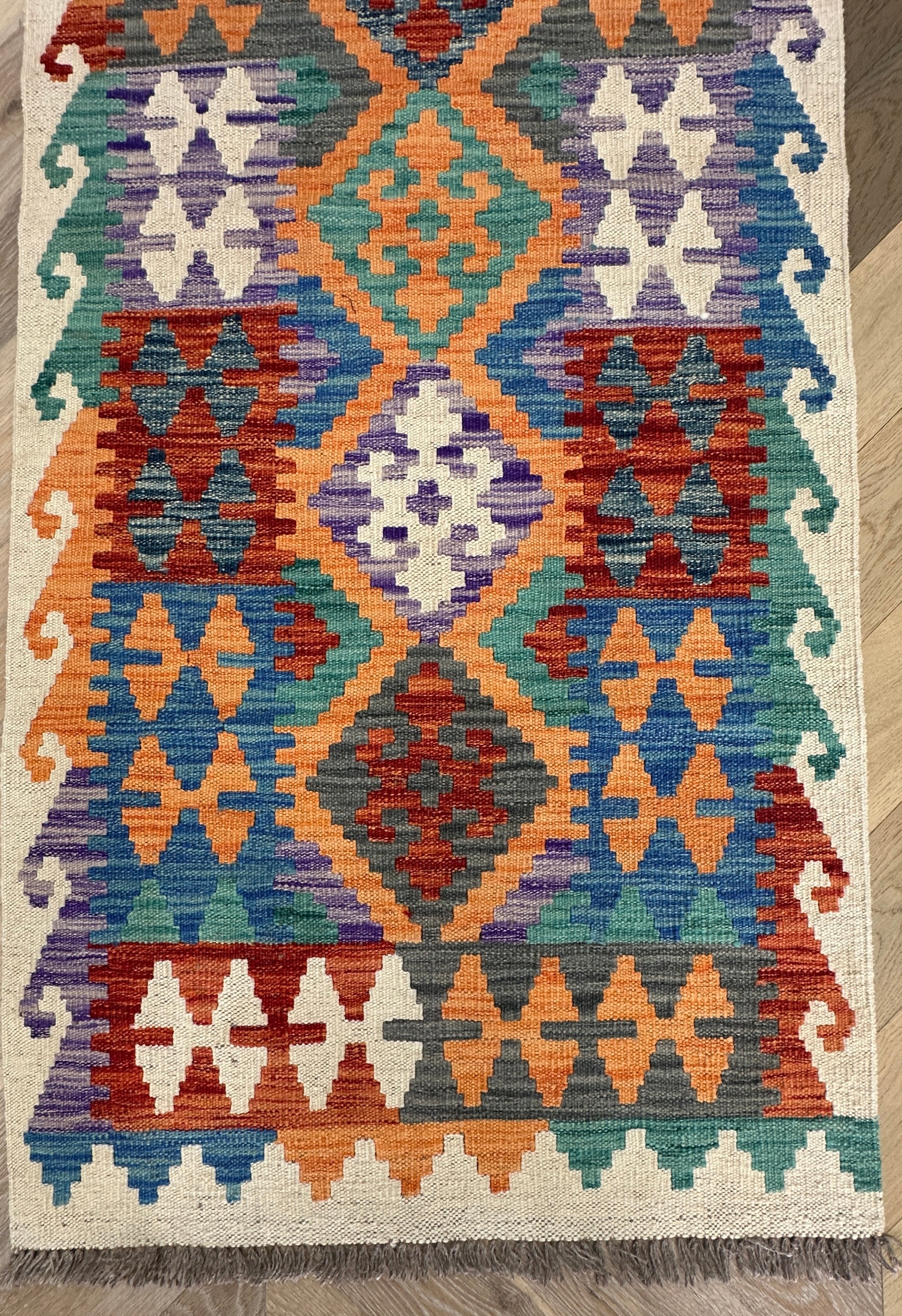 Afghan Kilim — 2.93 x 0.81