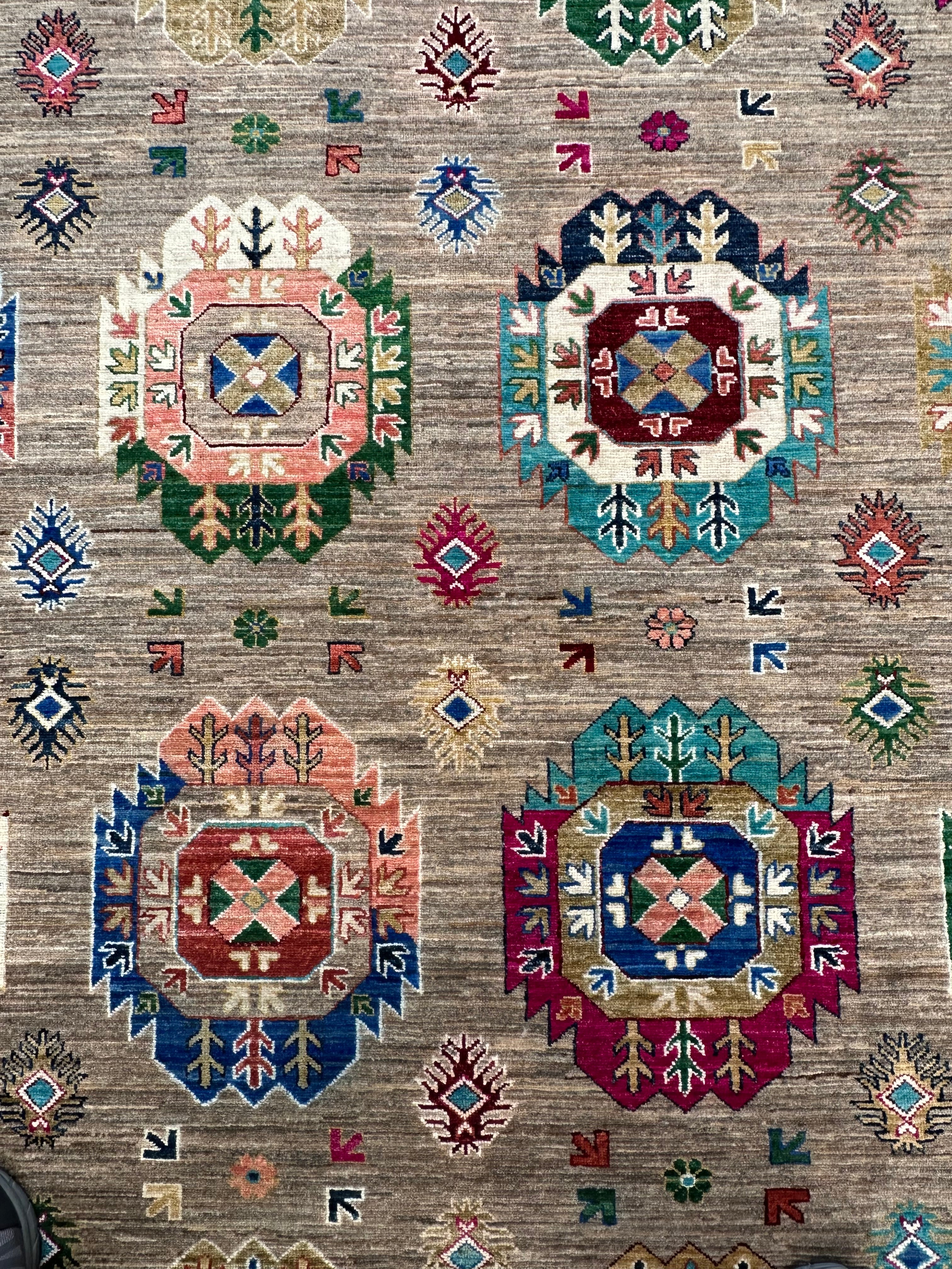 Afghan handmade rug,Chobi. Size:351x252 cm