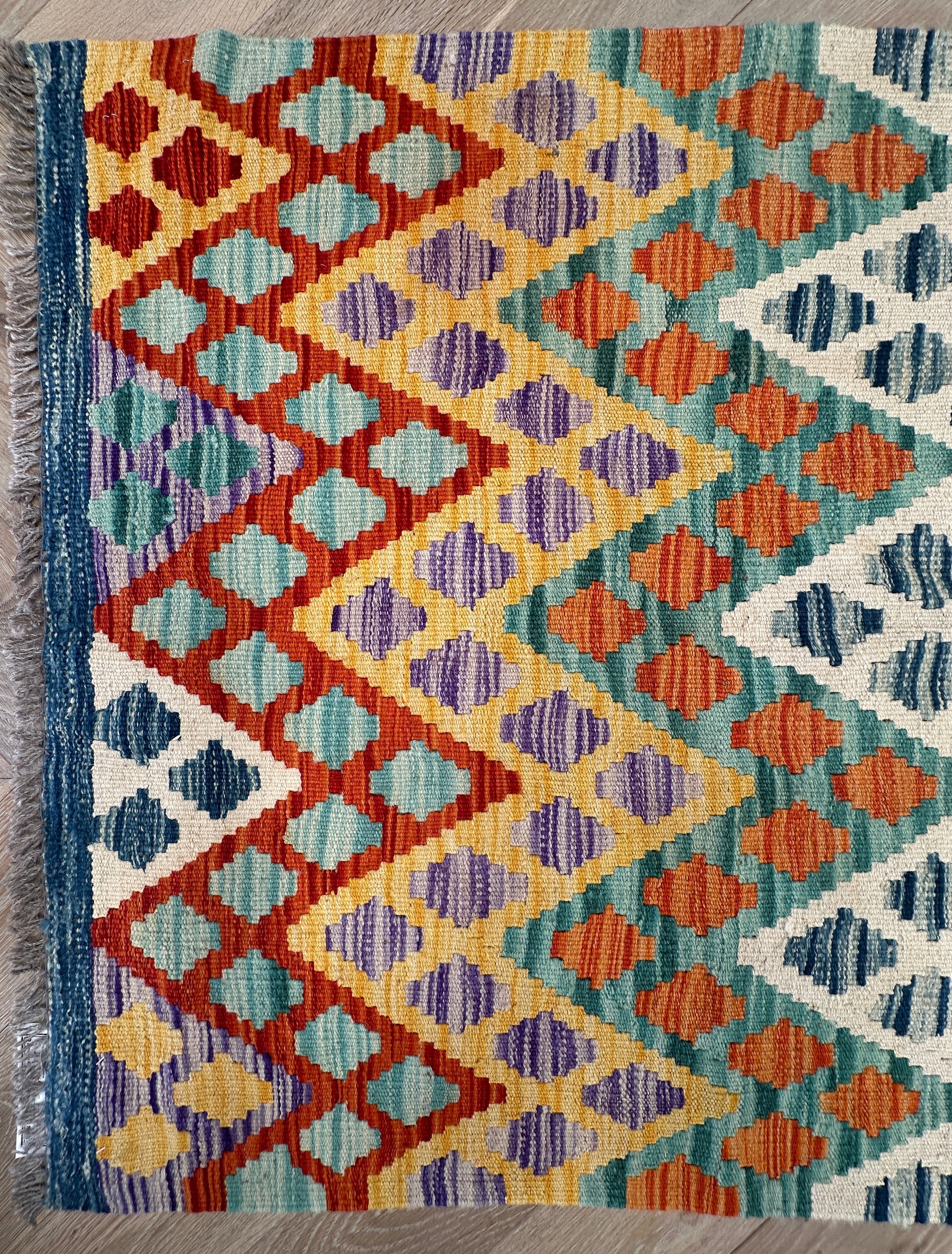 Afghan Kilim — 4.02 x 0.87