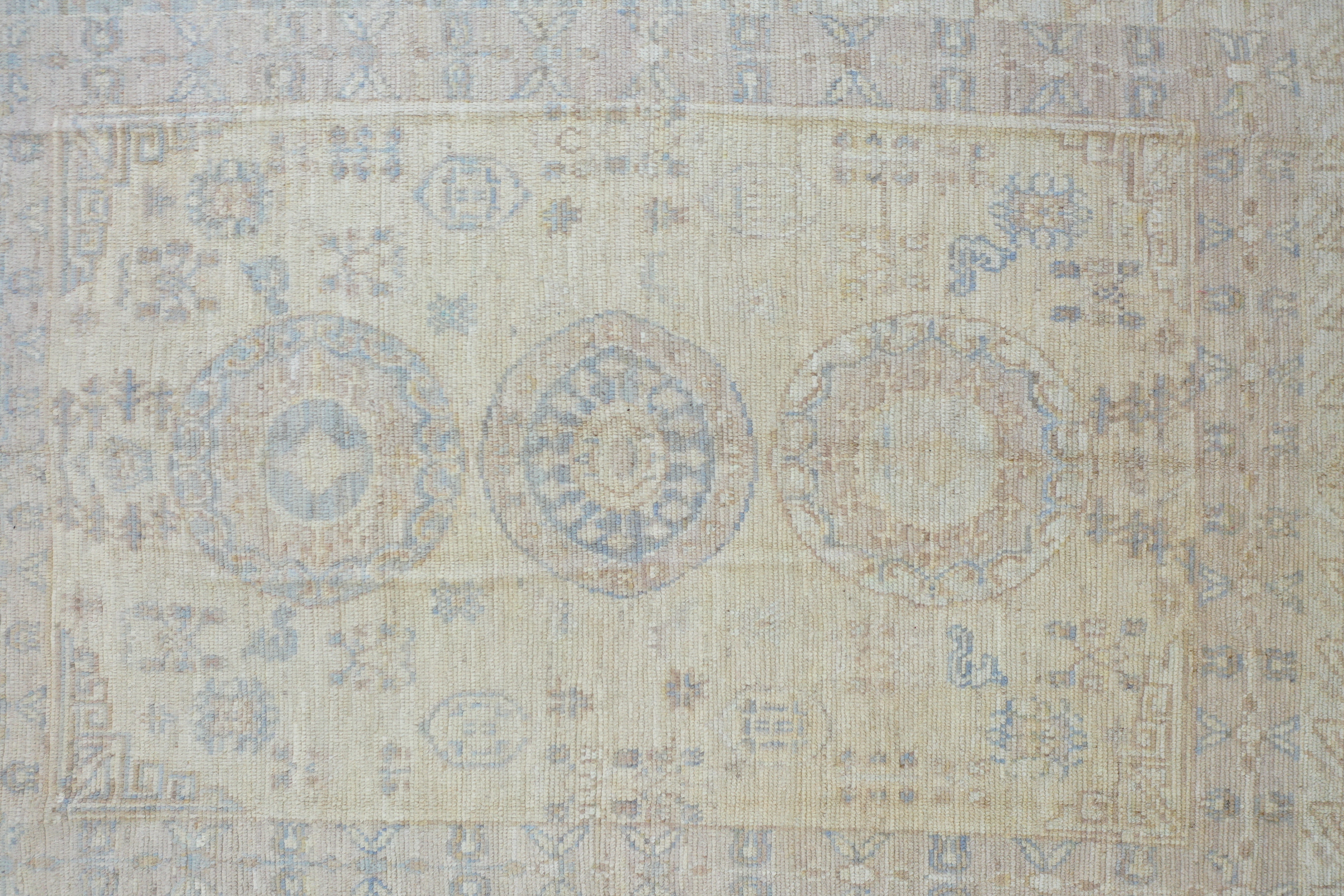 Beige Afghan Handmade — 3.88 x 2.84