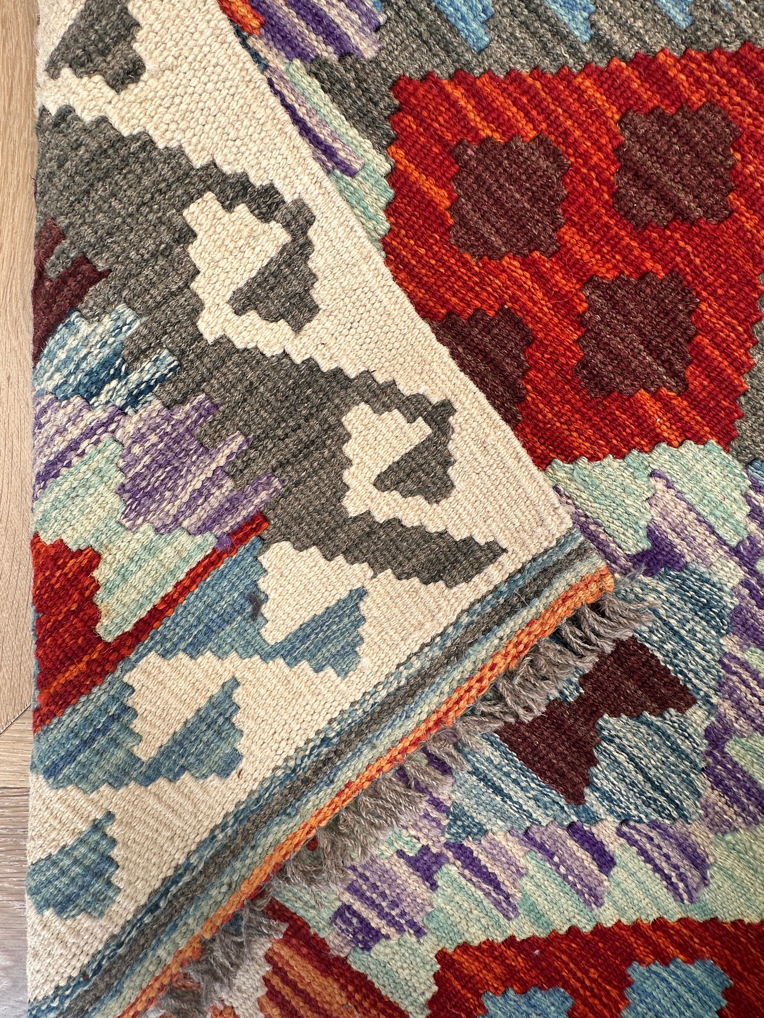 Afghan Kilim — 4.07 x 0.79