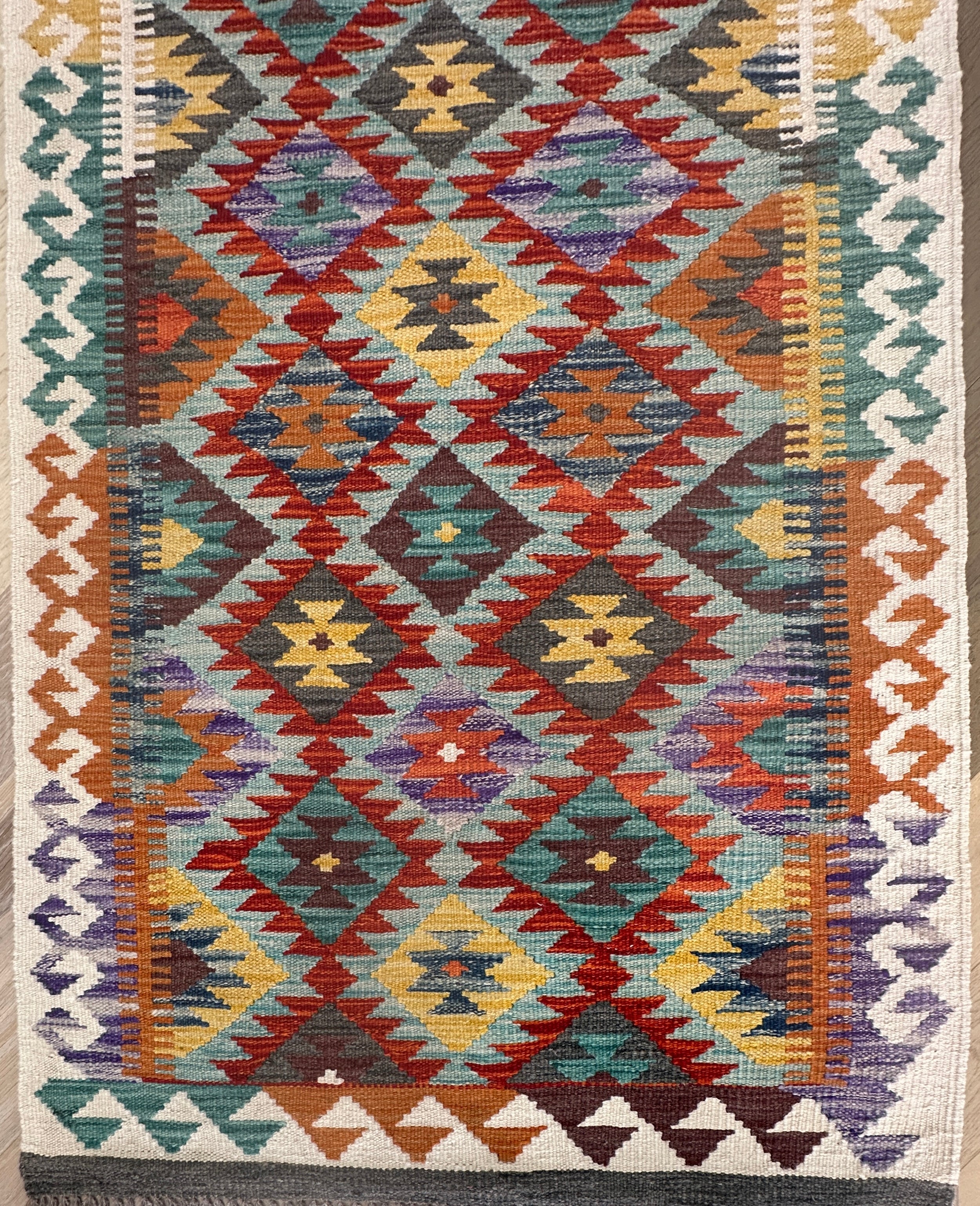 Afghan Kilim — 3.01 x 0.86