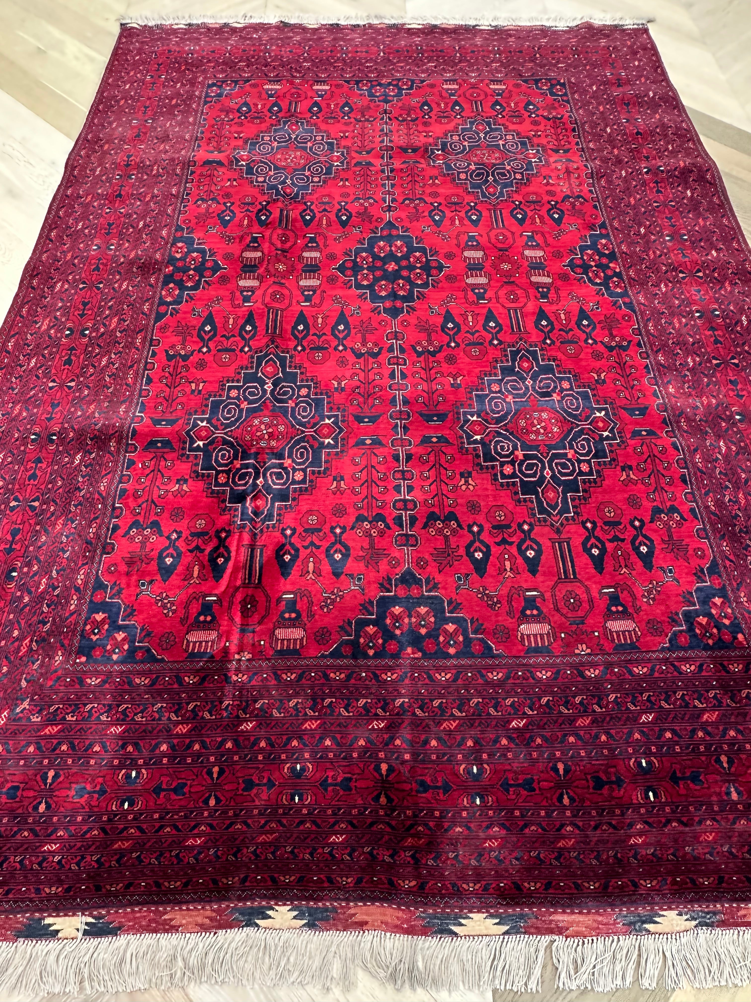 Natural Afghan Handmade — 2.93 x 2.00
