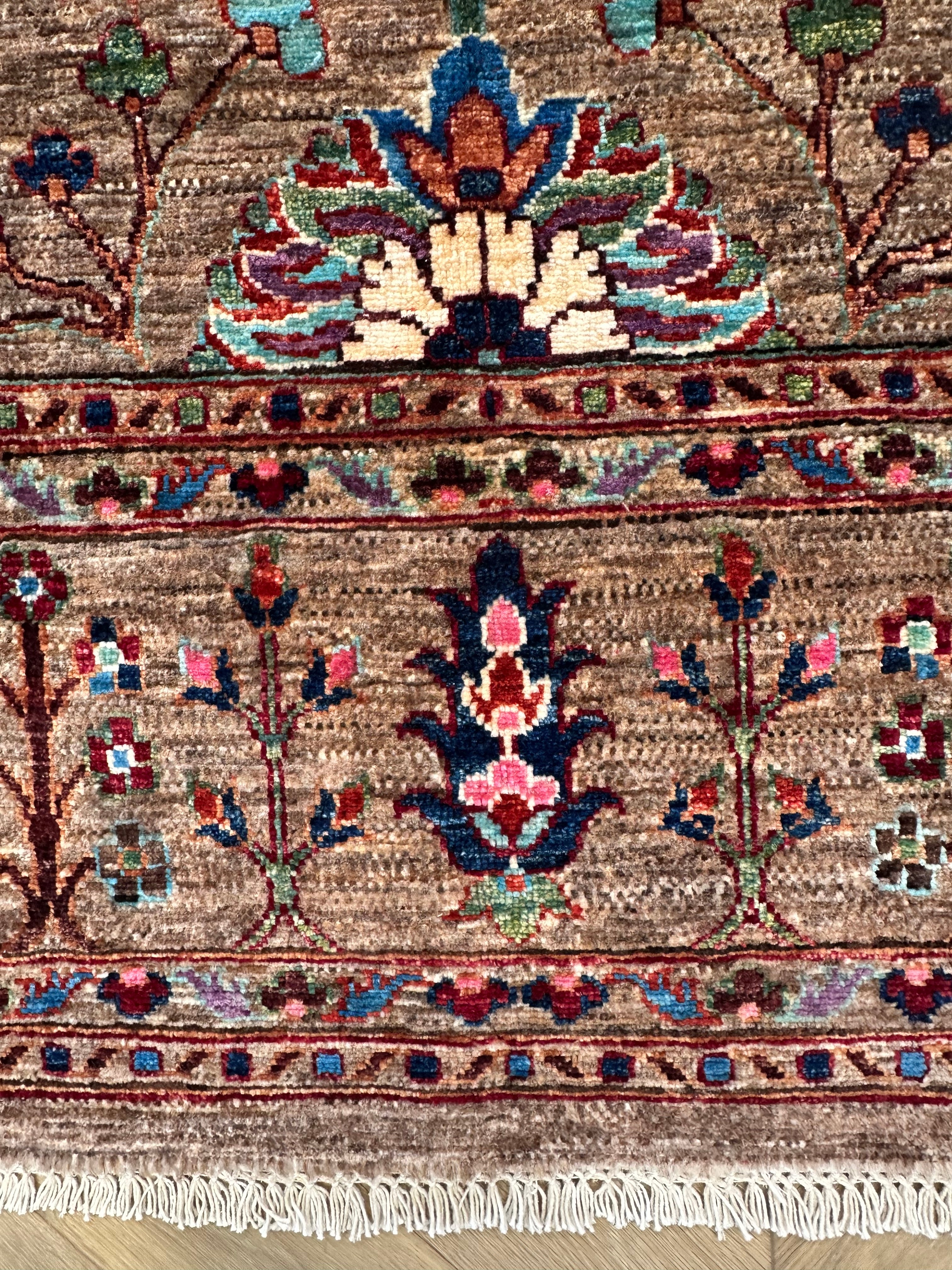 Chobi Afghan Handmade — 3.72 x 2.53