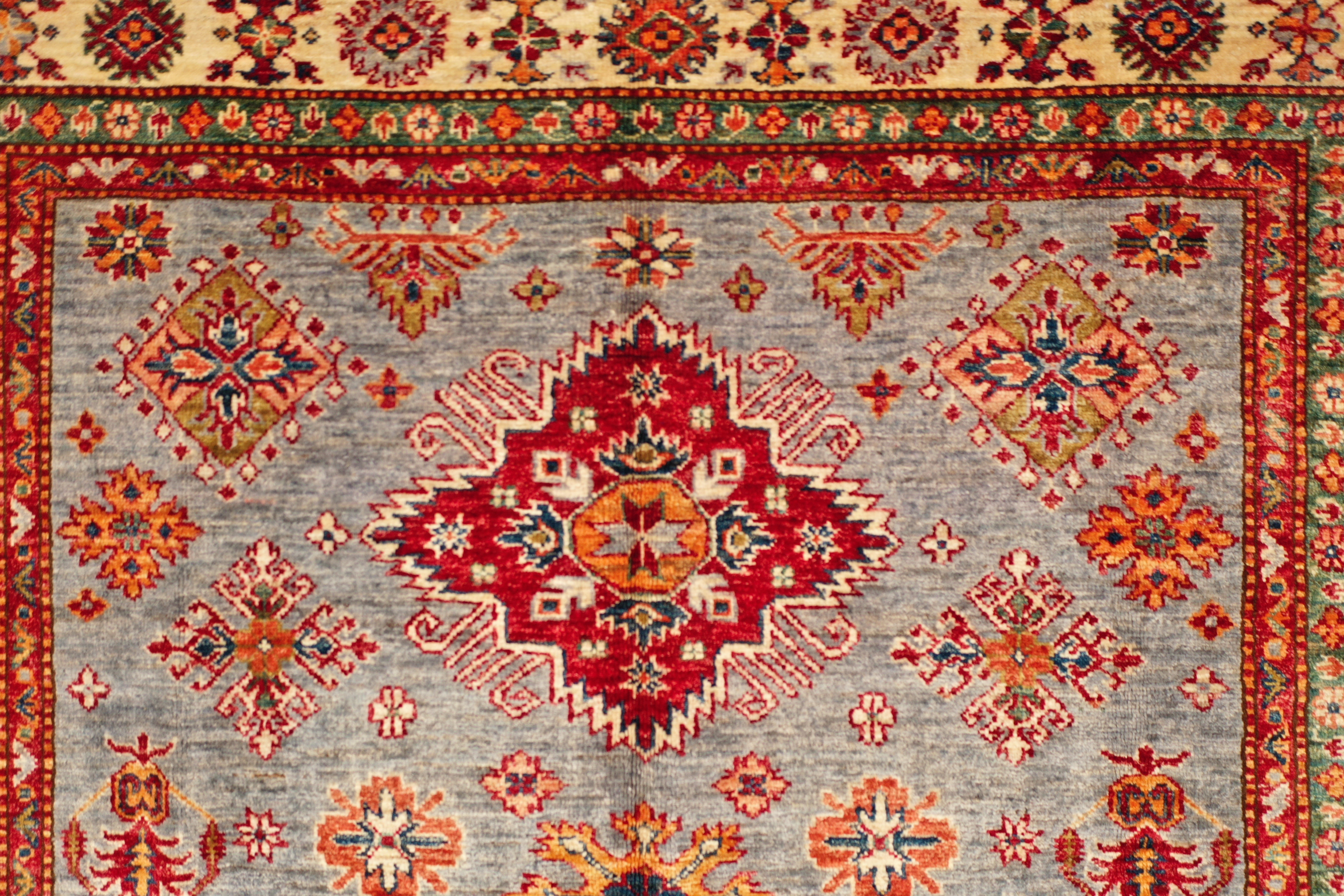 Beige Afghan Handmade — 2.57 x 1.57