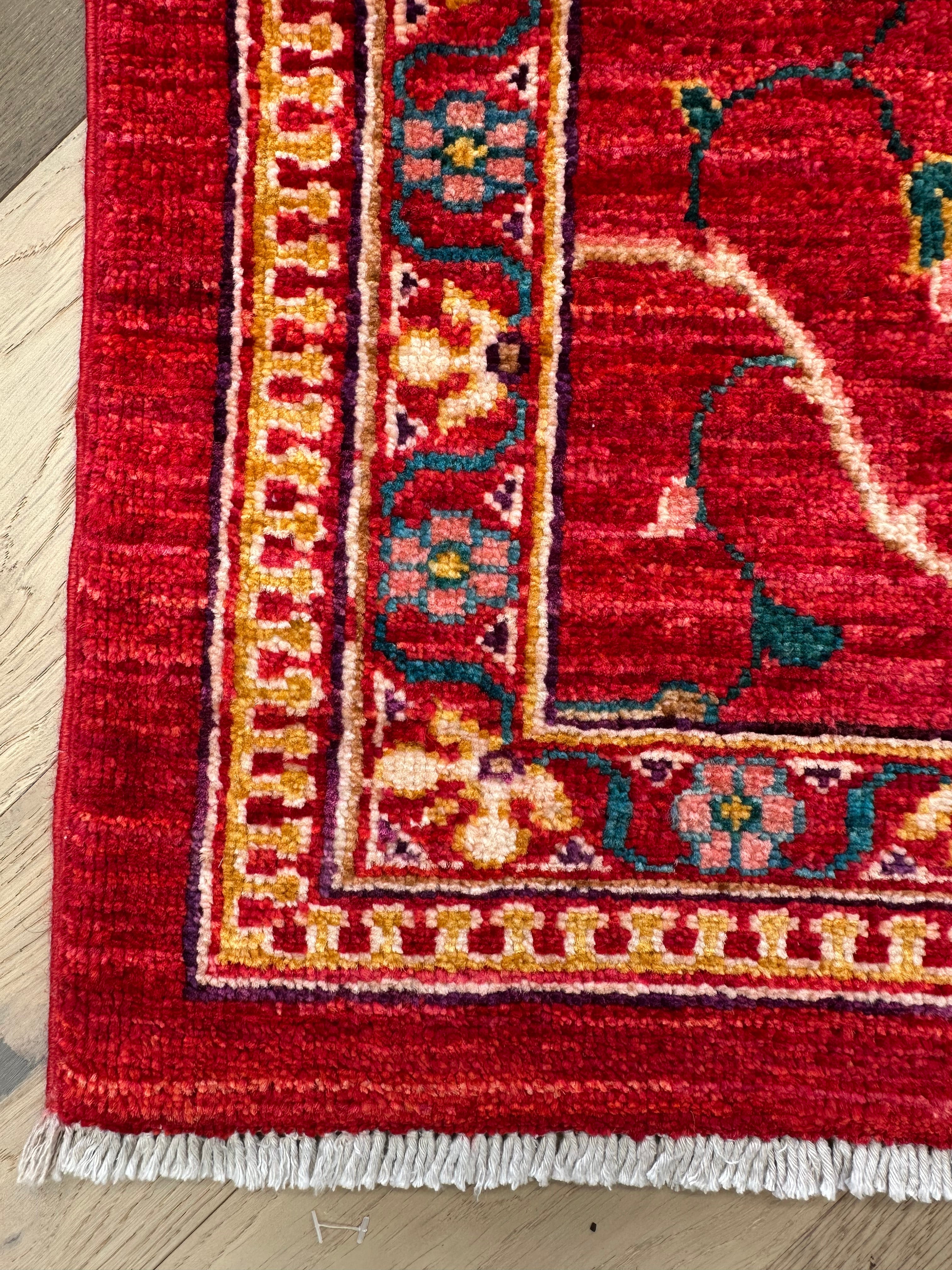 Afghan handmade rug,Chobi. Size:282x199 cm