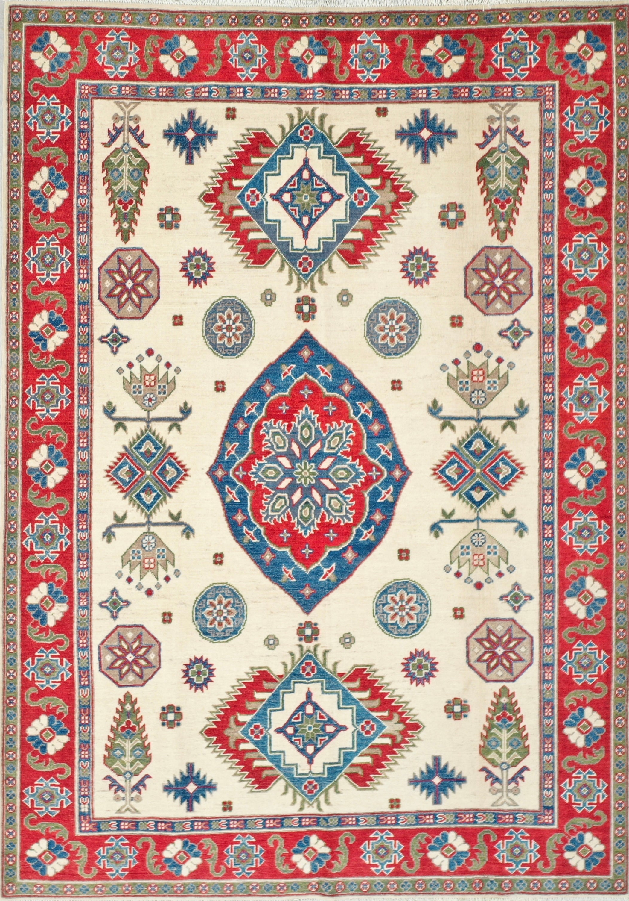 Red Afghan Handmade — 2.40 x 1.70