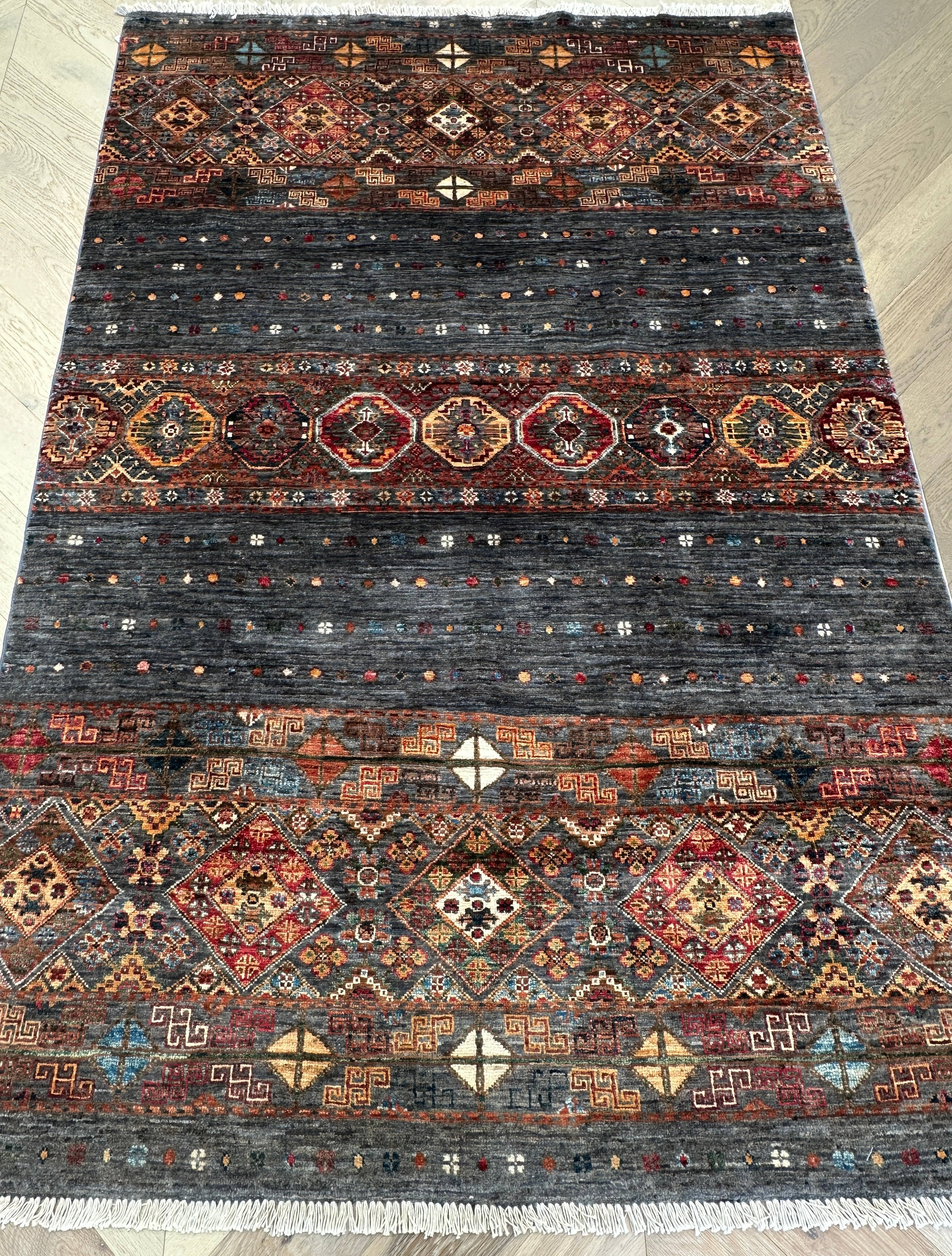 Chobi Afghan Handmade — 2.14 x 1.42