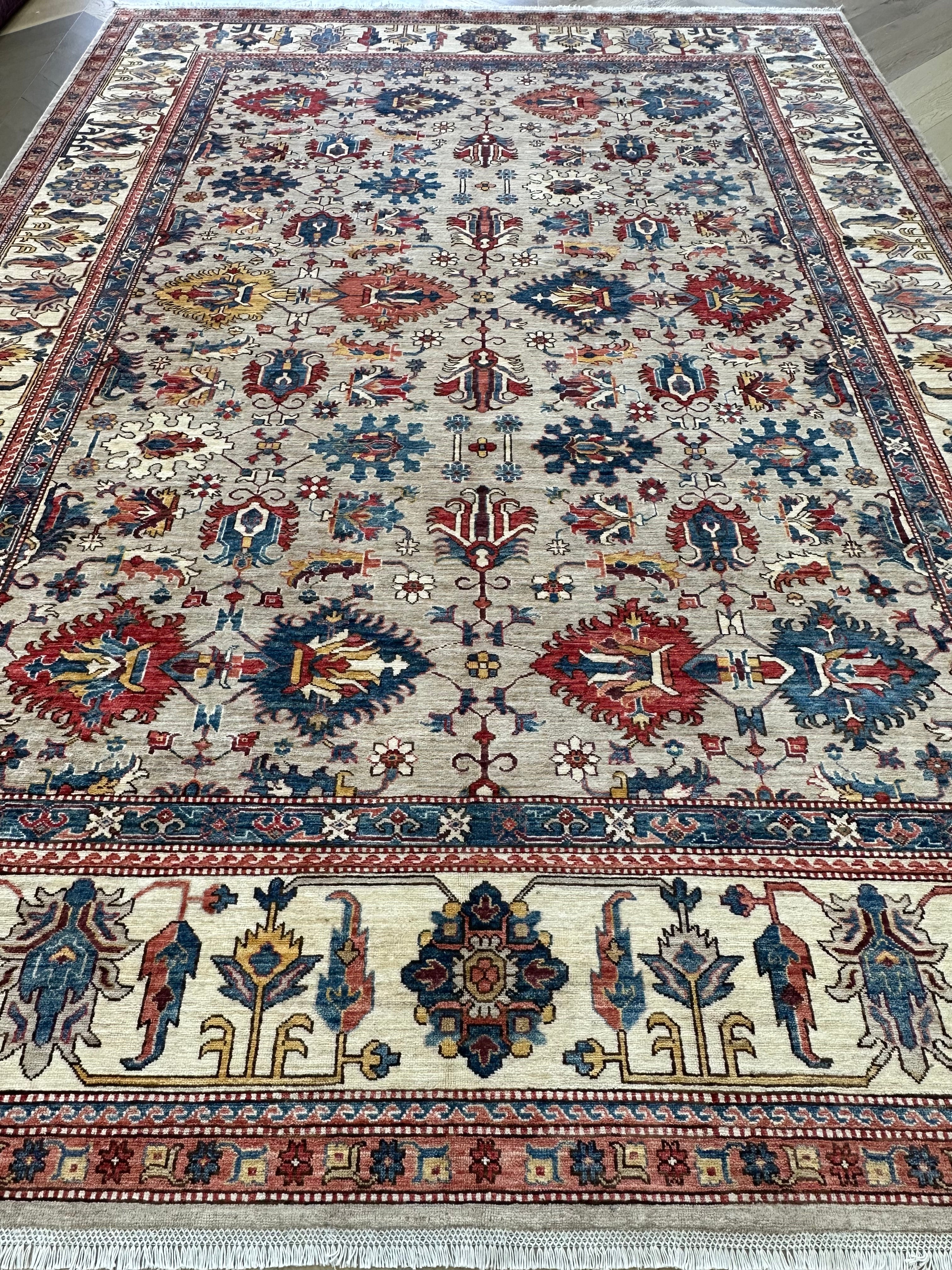 Afghan handmade rug,Chobi. Size:367x268cm