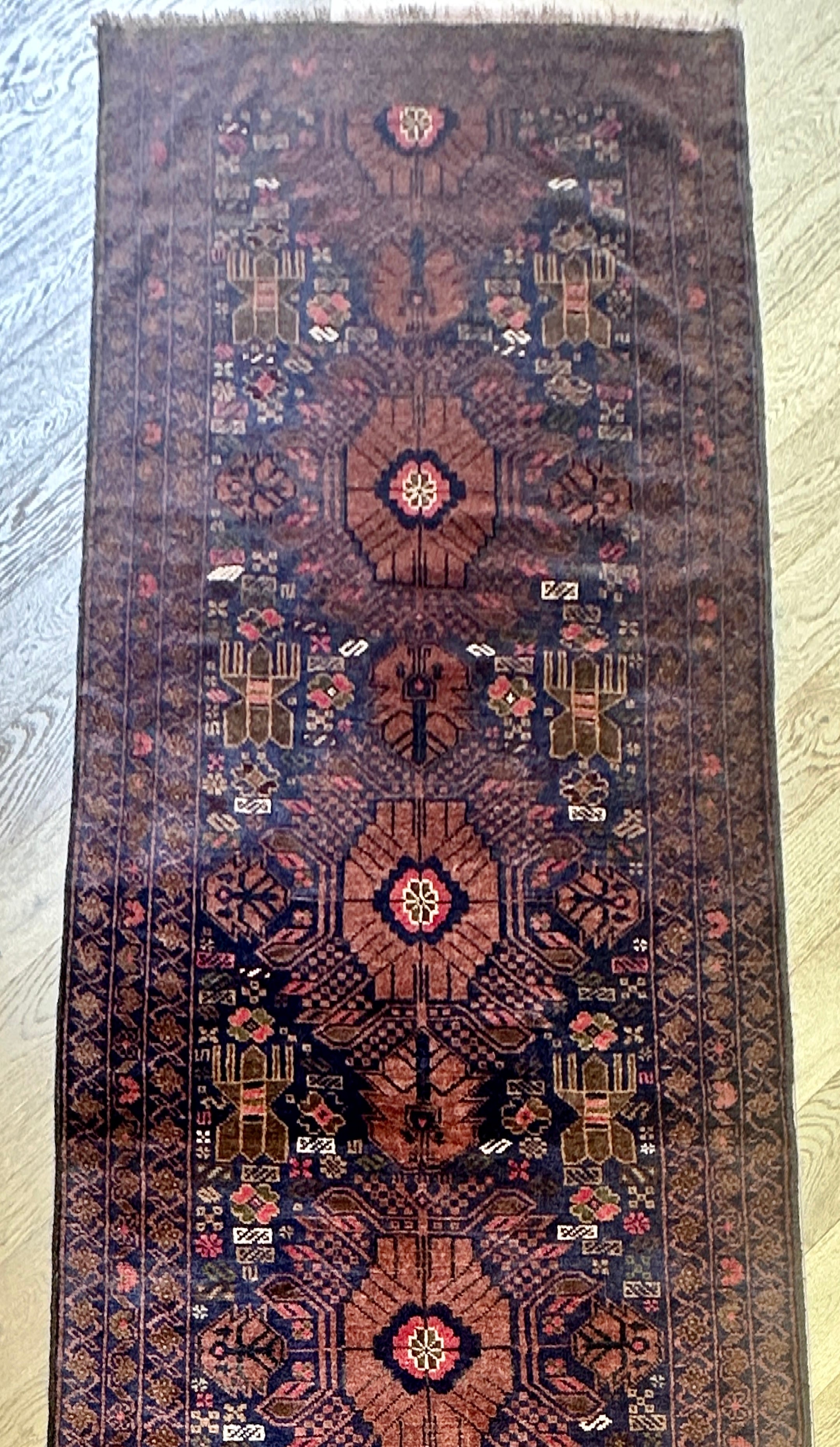Chobi Afghan Handmade — 2.91 x 0.85