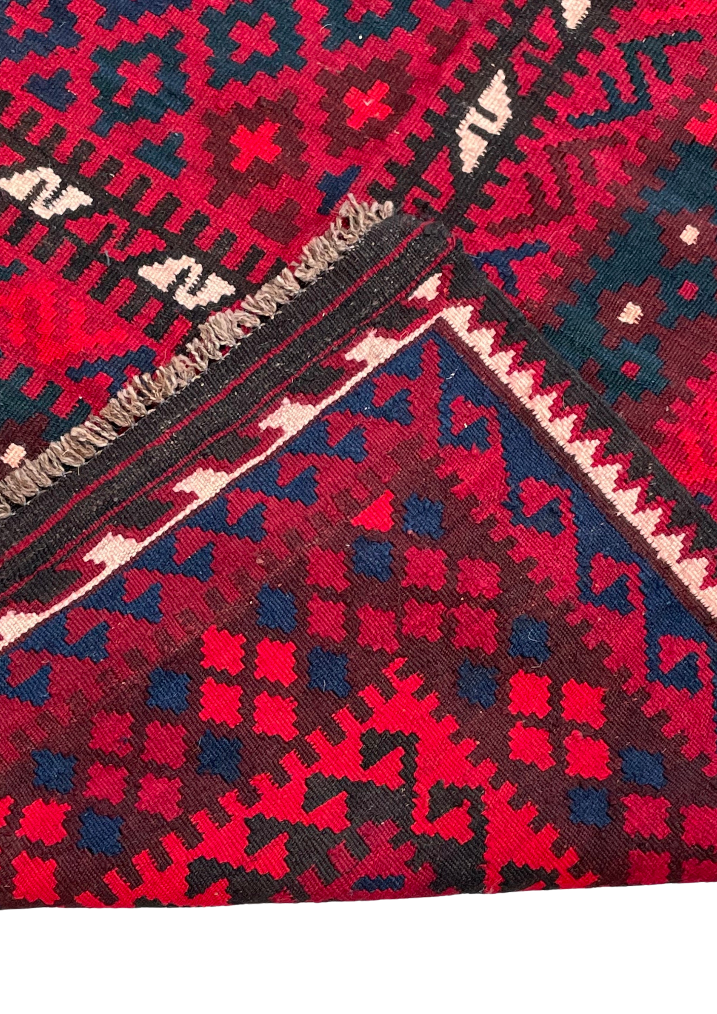 Red Afghan Kilim — 3.30 x 2.50
