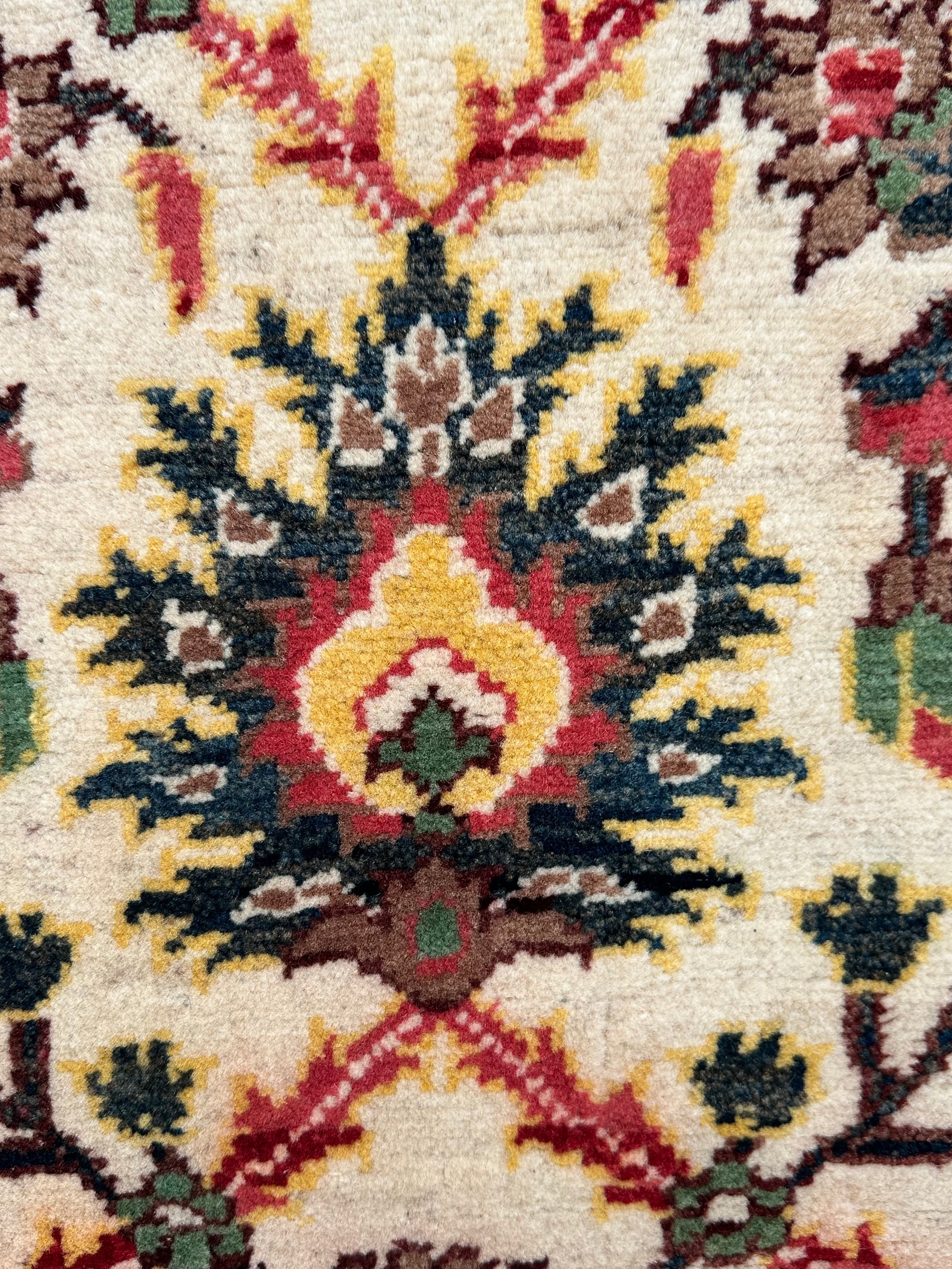 Afghan handmade small rug, doormat Chobi. Size: 89x57 cm