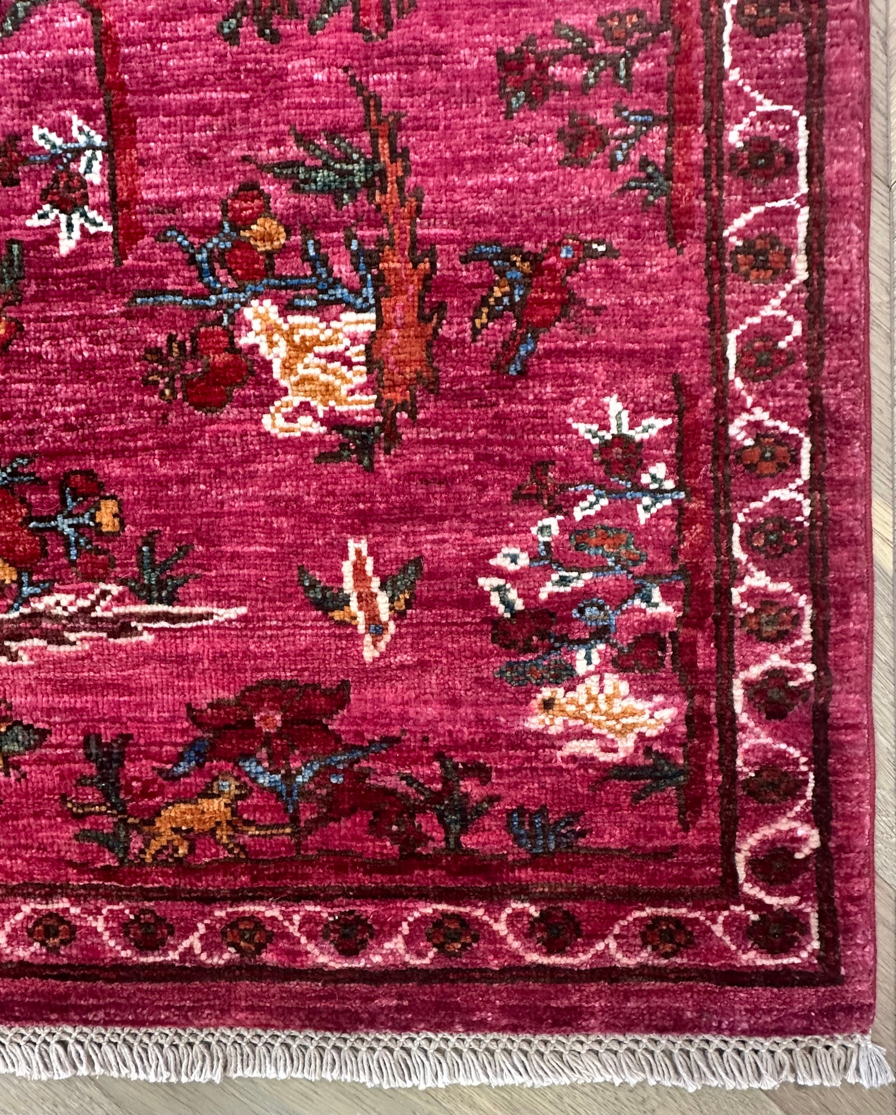 Afghan handmade rug,Chobi. Size:344x243cm