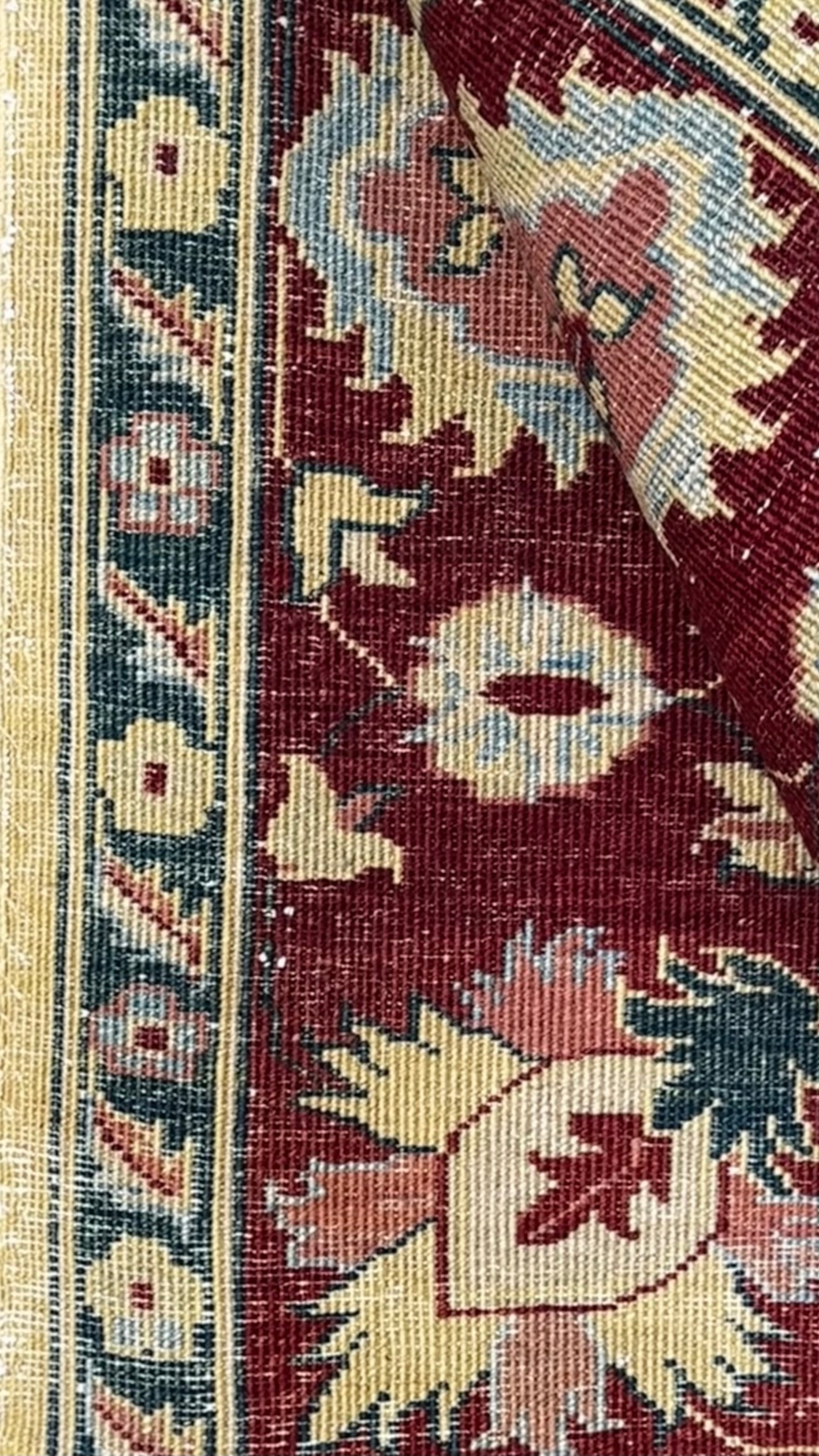 Handmade Chobi zeiglar yellow rug 231x190cm